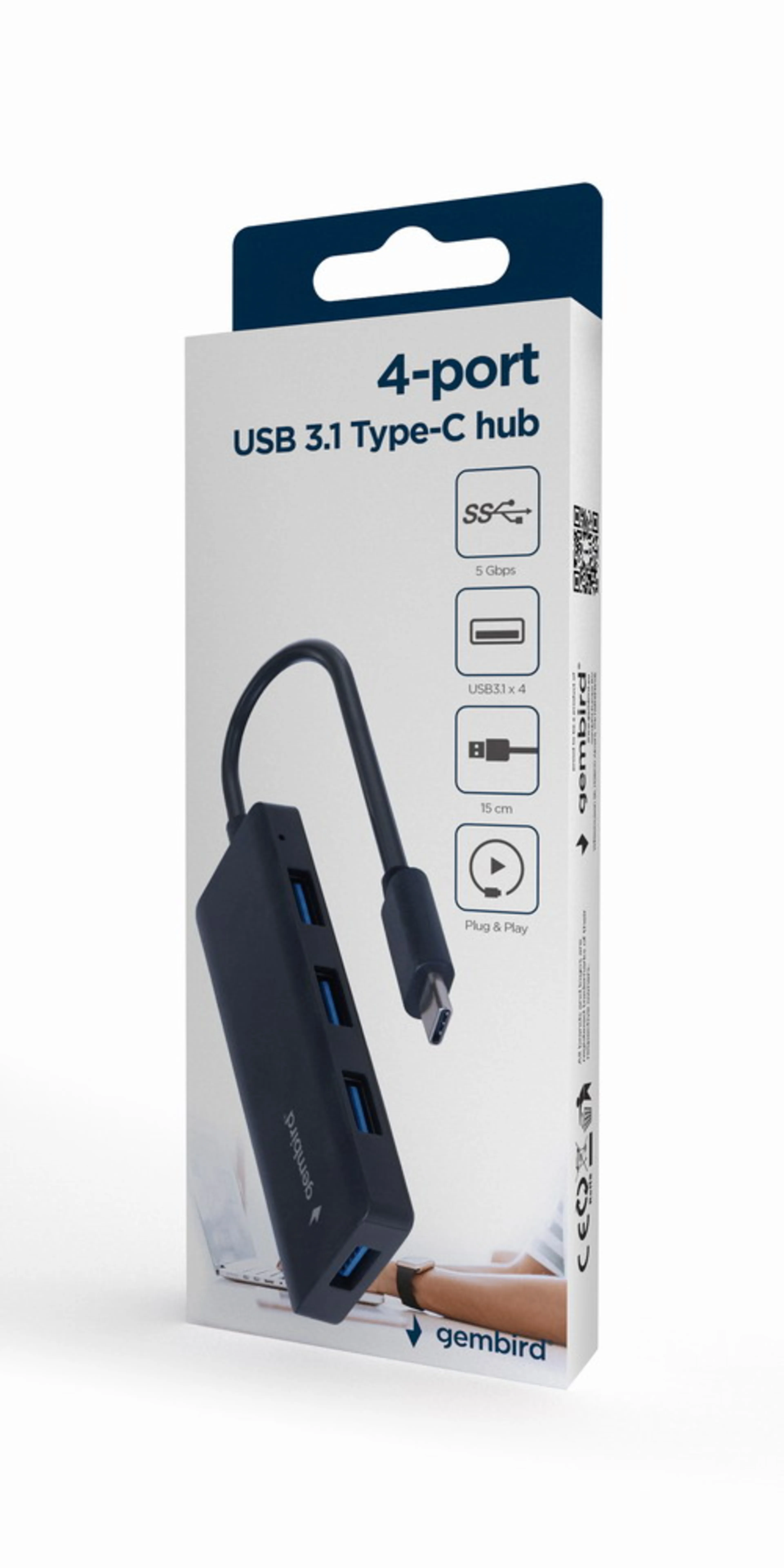 Gembird USB 3.1 hub - 4 poorten