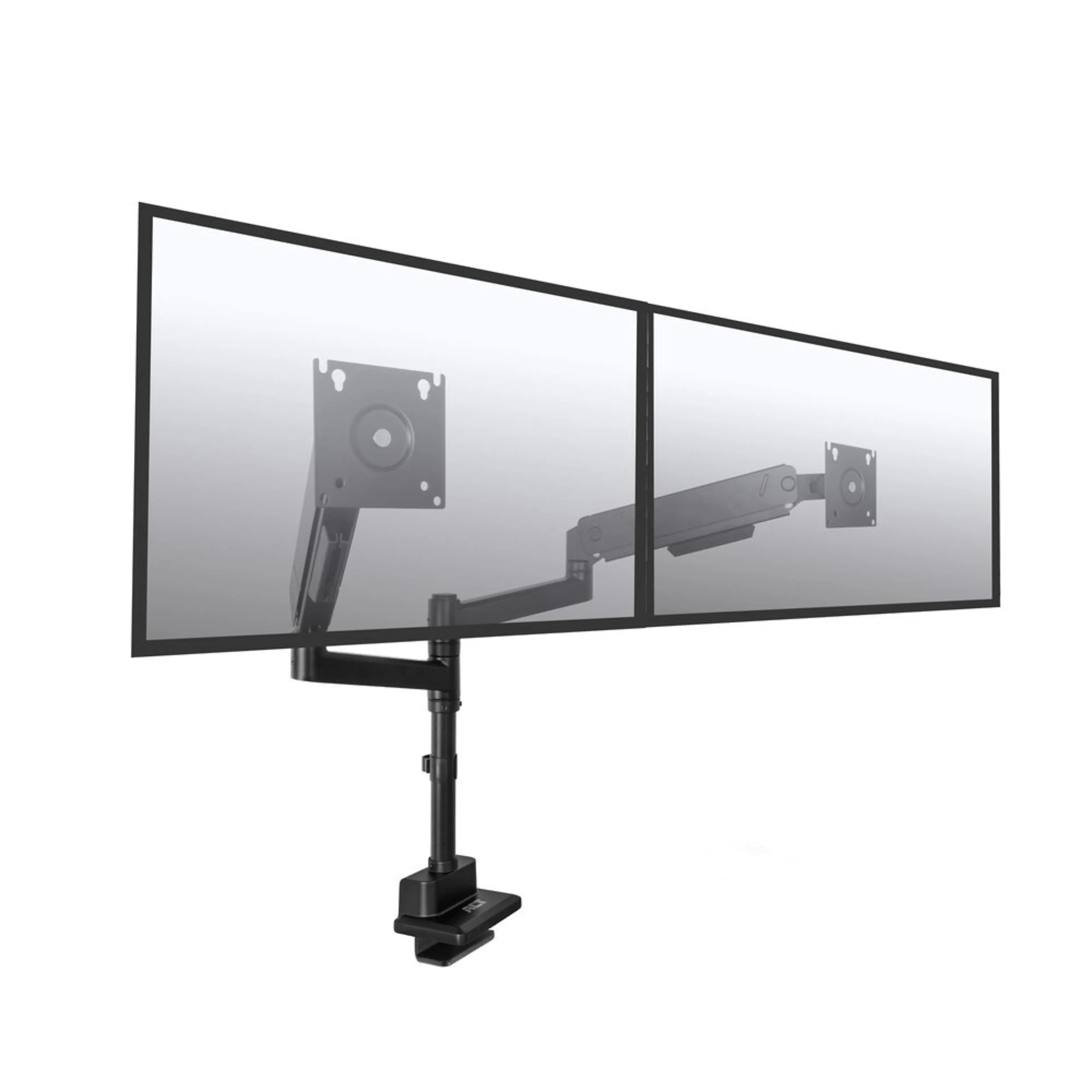 ACT Monitorarm 34i office solid pro - gasveer - paalbevestiging - 2 schermen