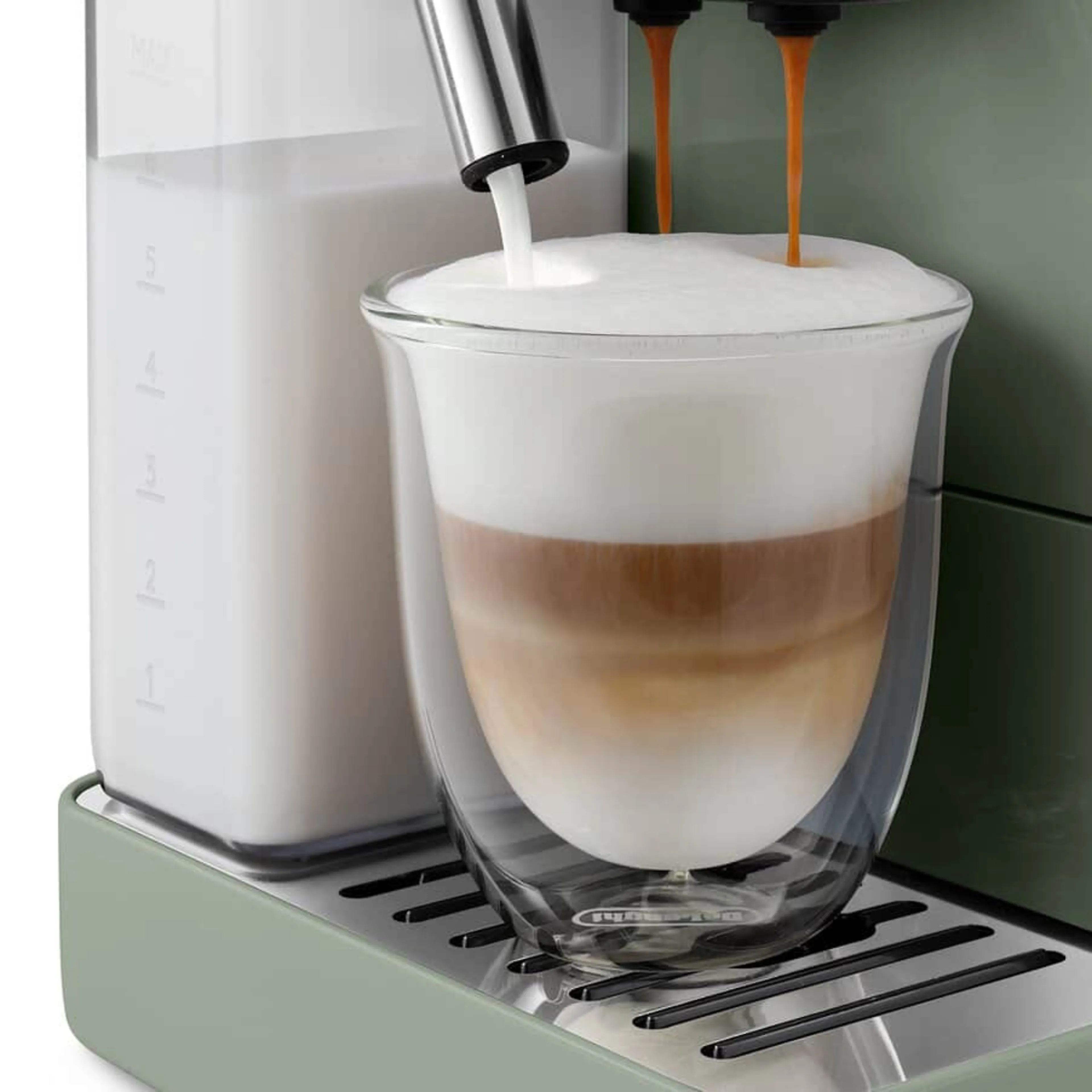 DeLonghi Rivelia Start EXAM420.55.GR - volautomatische espressomachine - dubbele bonenreservoirs - 10 dranken - cold brew - jade groen
