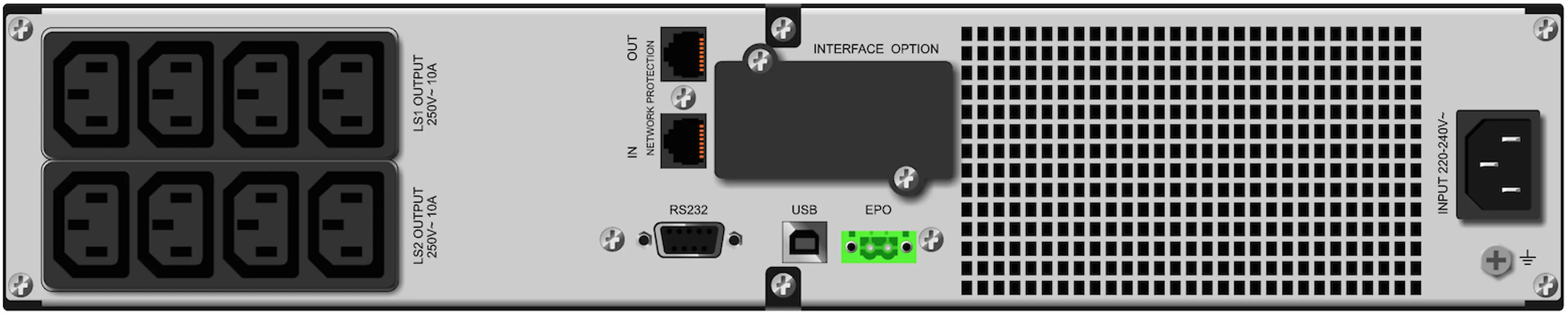 NextUPS Mantis II 1500 RT2U NETPACK - 1500VA/1350W - IEC socket 8 x C13 - LCD display - USB/RS232 - SNMP/Web interface