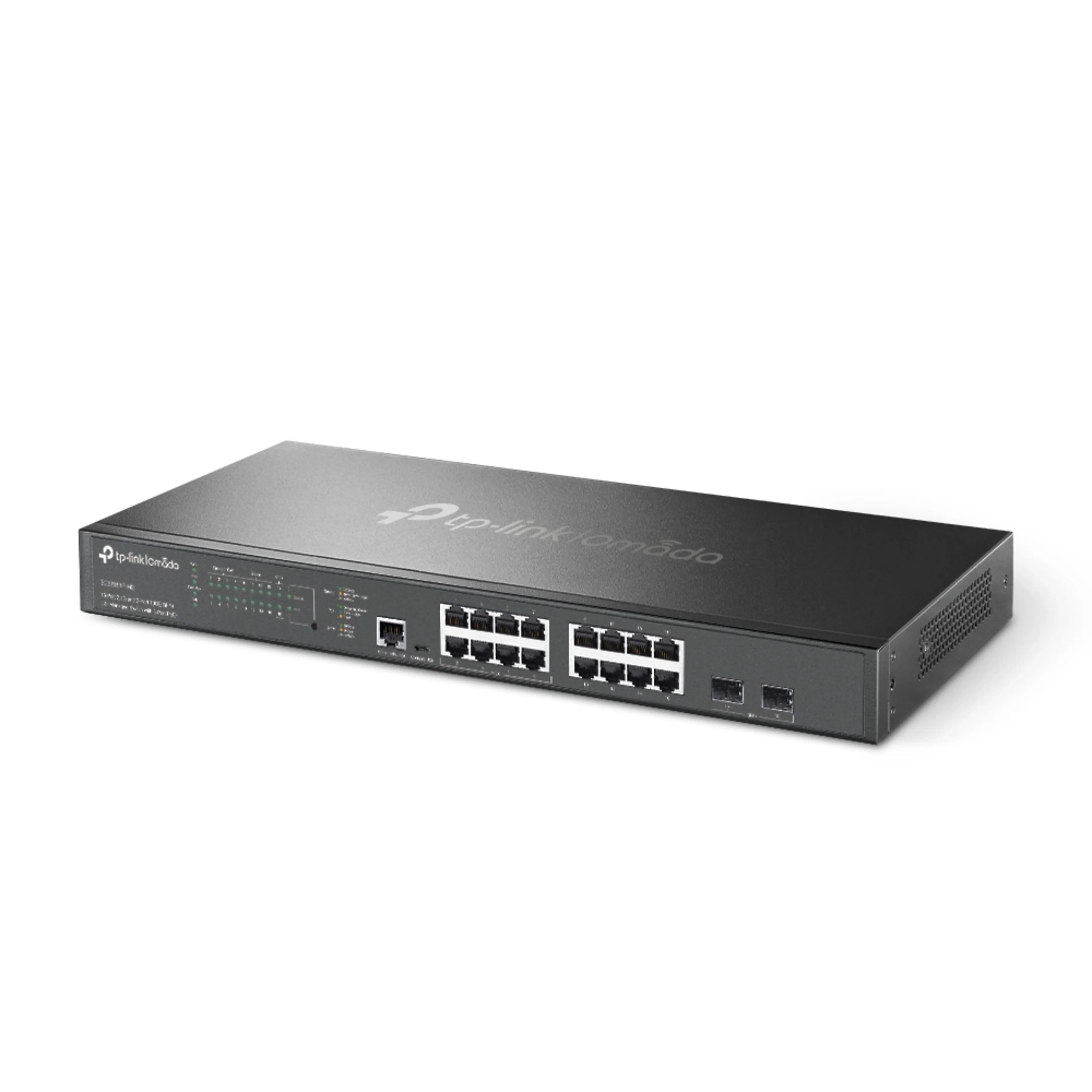 TP-Link Omada SG3218XP-M2 - 16x 2.5 Gbps PoE+ Poorten - 2x 10G SFP+ Slots - 250W PoE Budget - Managed Switch