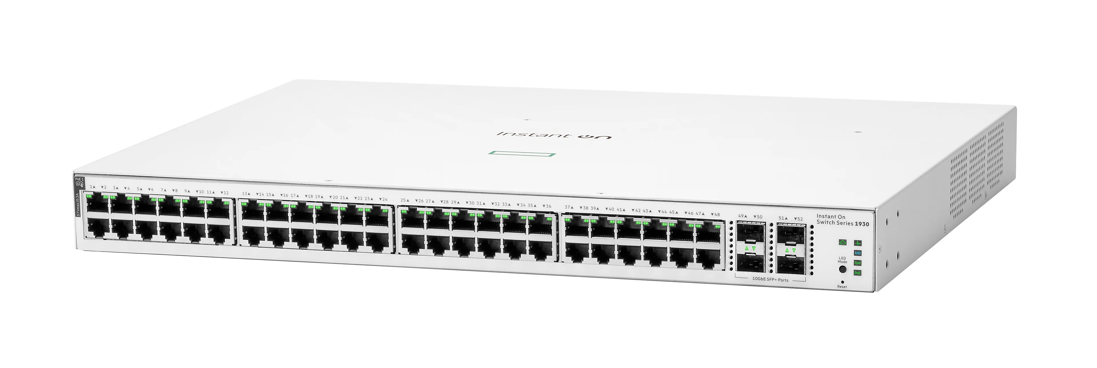 HP Enterprise Aruba Networking HPE-JL686B - 48 poorten - Class4 PoE - 4 SFP/SFP+ - 370W