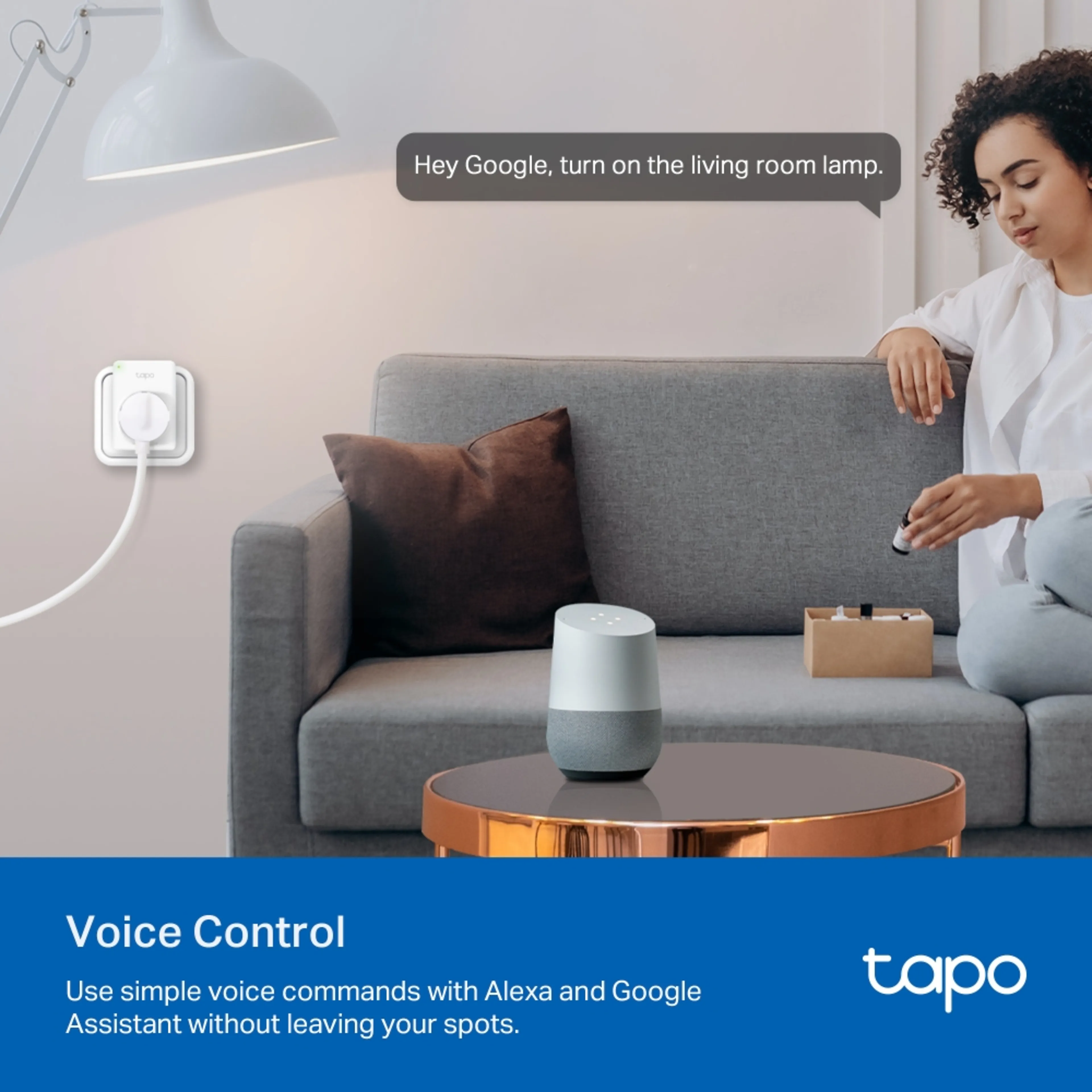 TP-Link Tapo P110 - Mini smart Wi-Fi socket - energiemonitoring - 2-pack - 72x51x40 mm