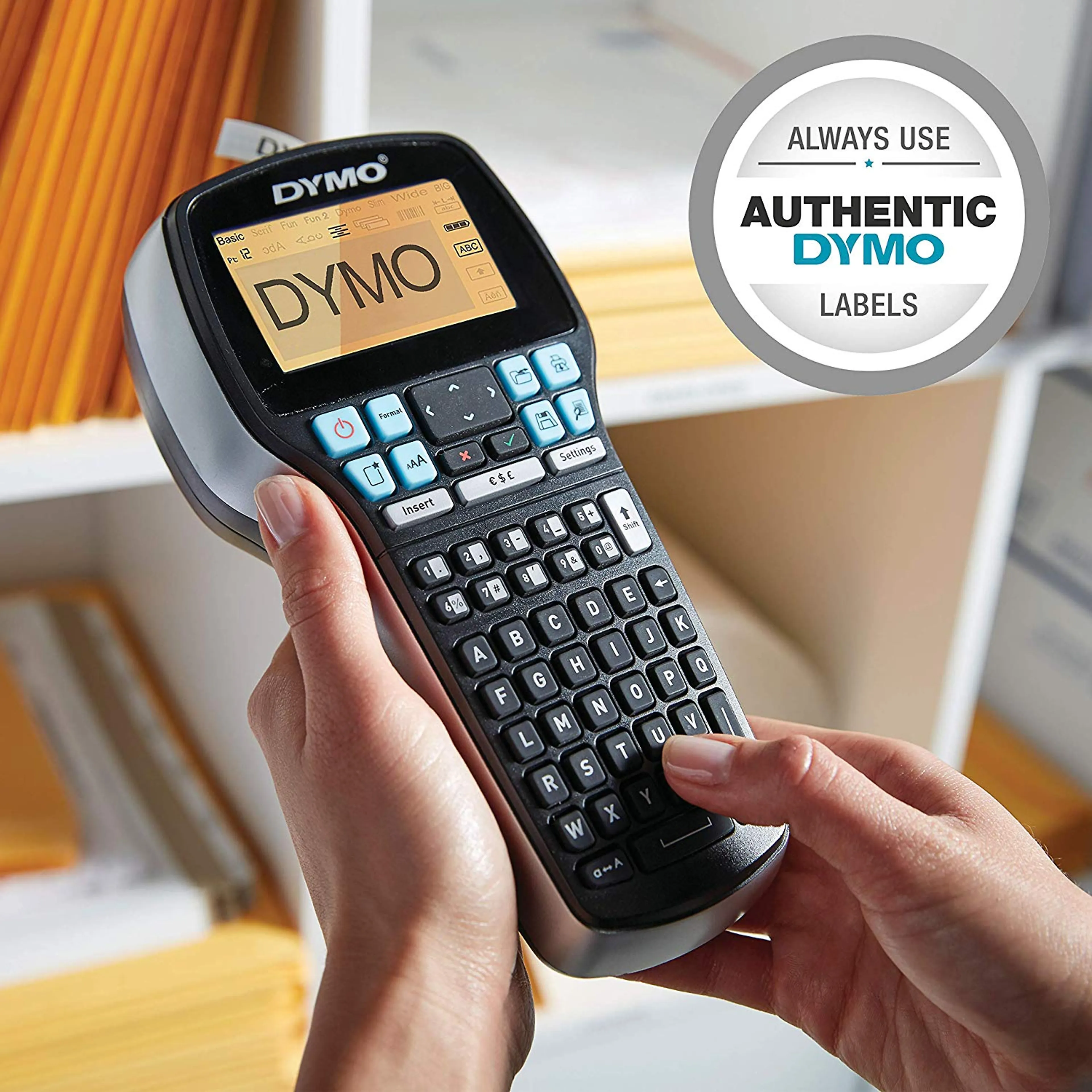 Dymo LabelManager 420P draagbare hoogpresterende labelmakerkit met ABC-toetsenbord en 4 rollen D1-labels