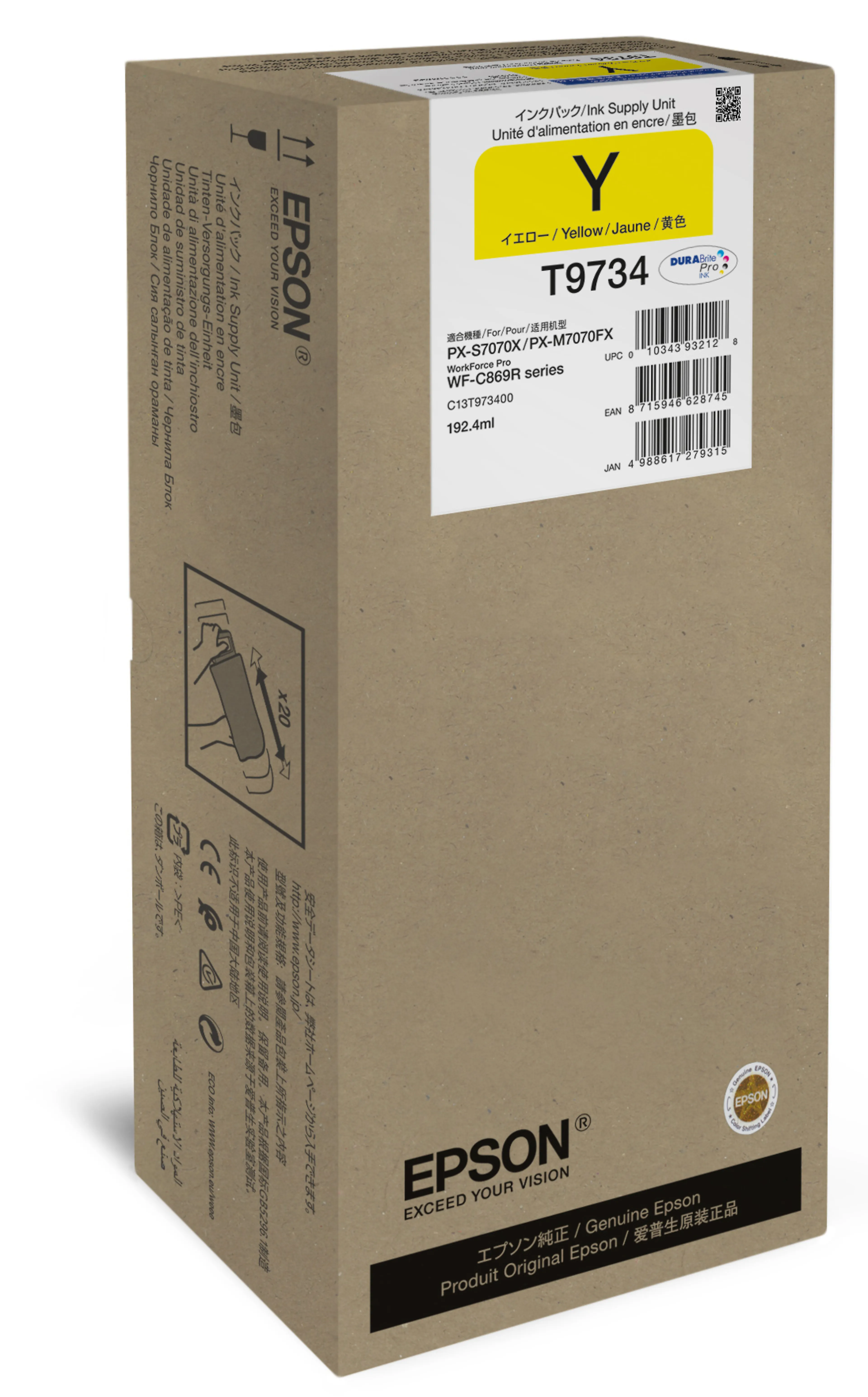 Epson WorkForce Pro WF-C869R encre jaune XL