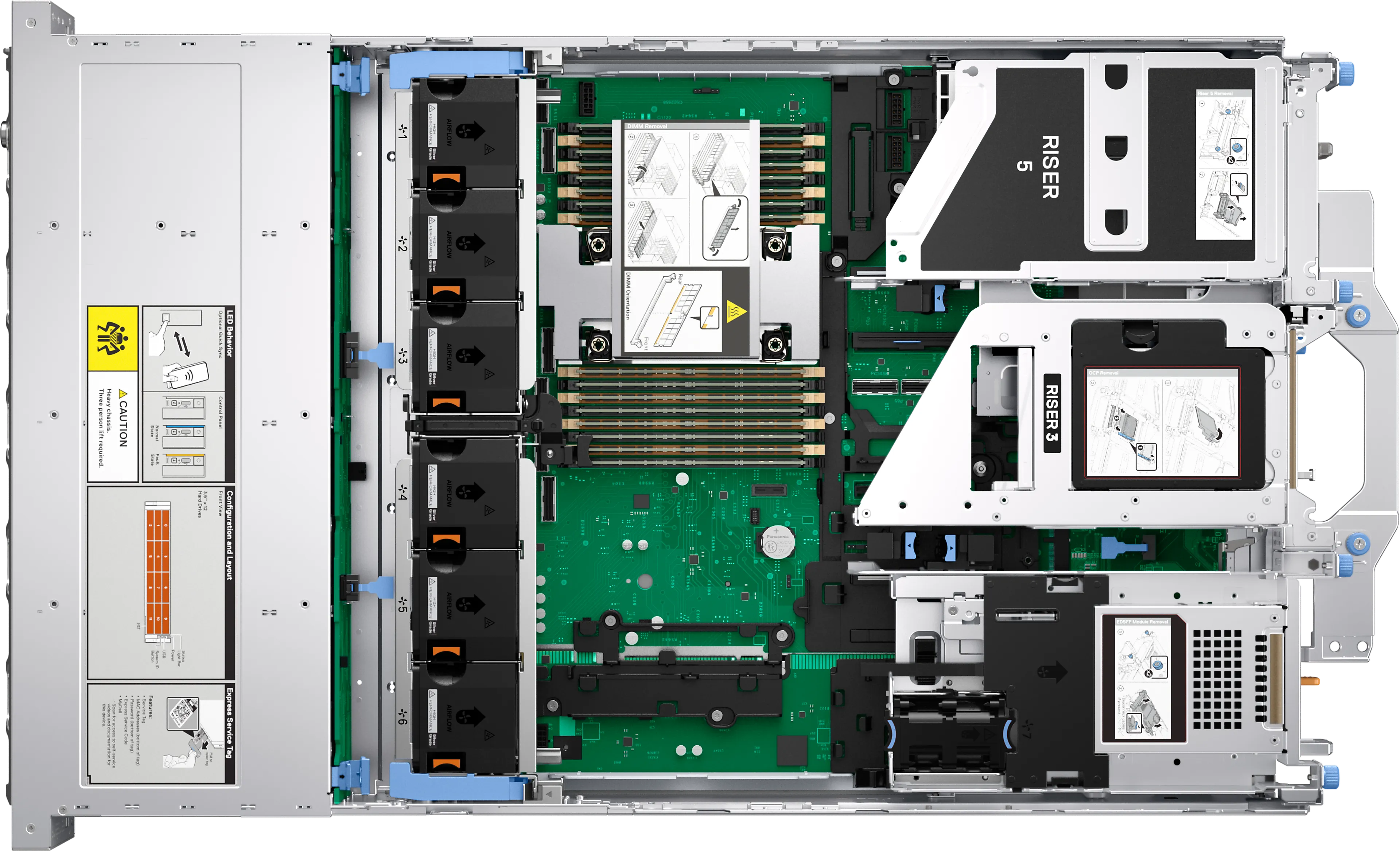 Dell PowerEdge R570 - Intel Xeon 6517P - 32Go RAM - 1920Go SSD - 2 x 1100W alimentation