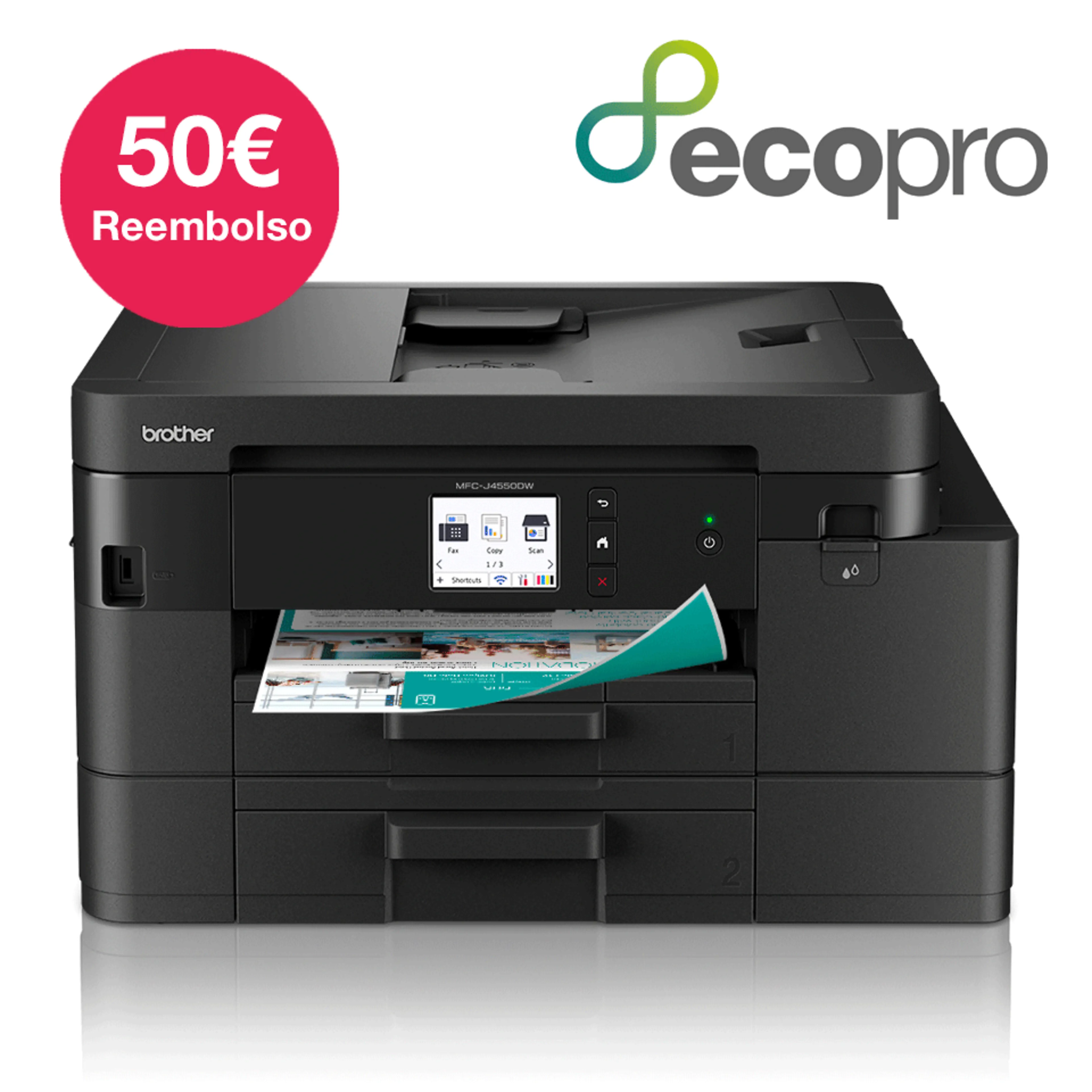 Brother All-in-one MFC-J4550DW - draadloos - Inkjet - 5GHz - 400 vel papiercapaciteit