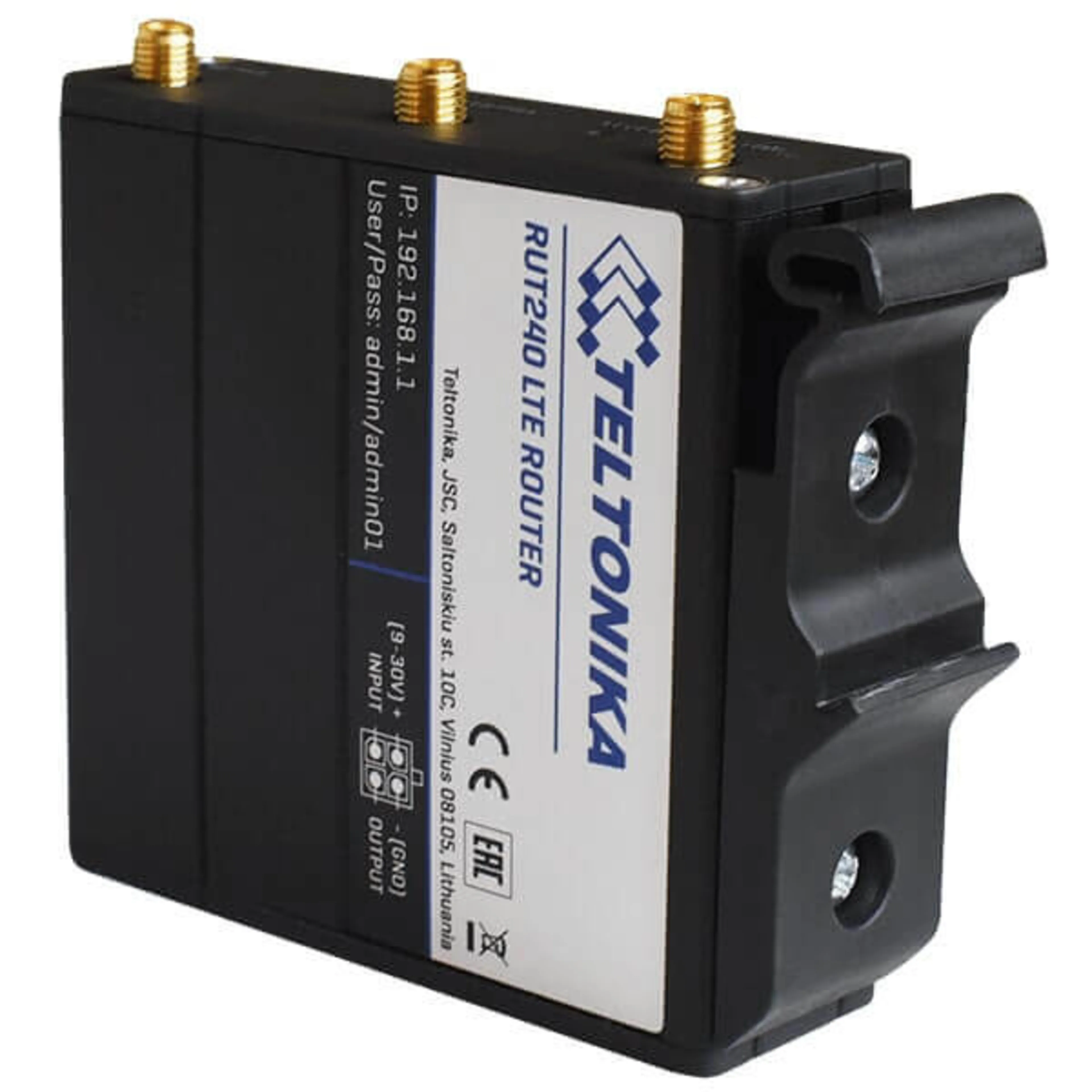Teltonika Compact DIN Rail Kit - 25x14,5x75mm - plastique - noir