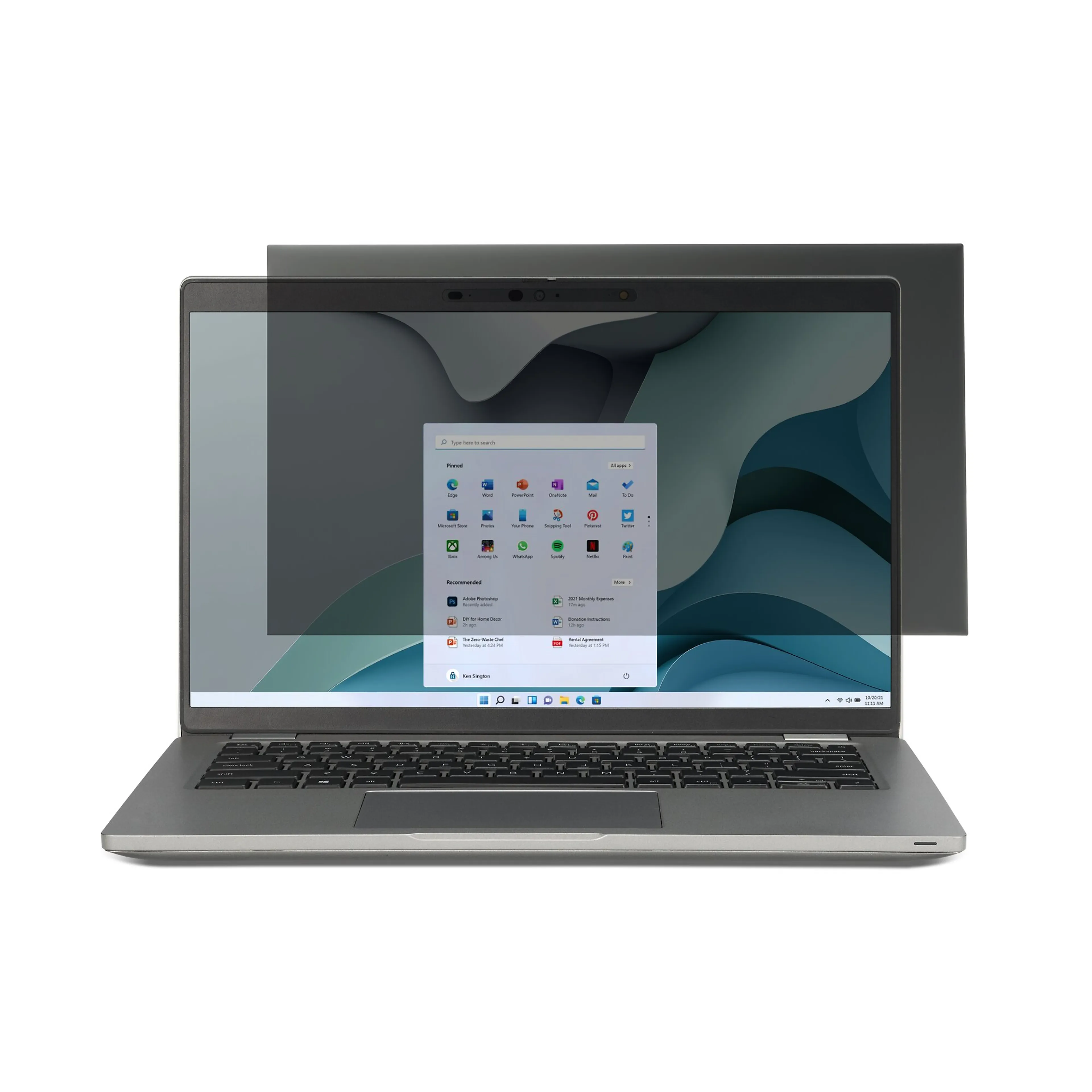 Kensington EQ Privacy Screen Filter 15,6" laptop 16:9 - privacyfilter - blauwlichtfilter - krasbestendig - omkeerbaar mat/glad