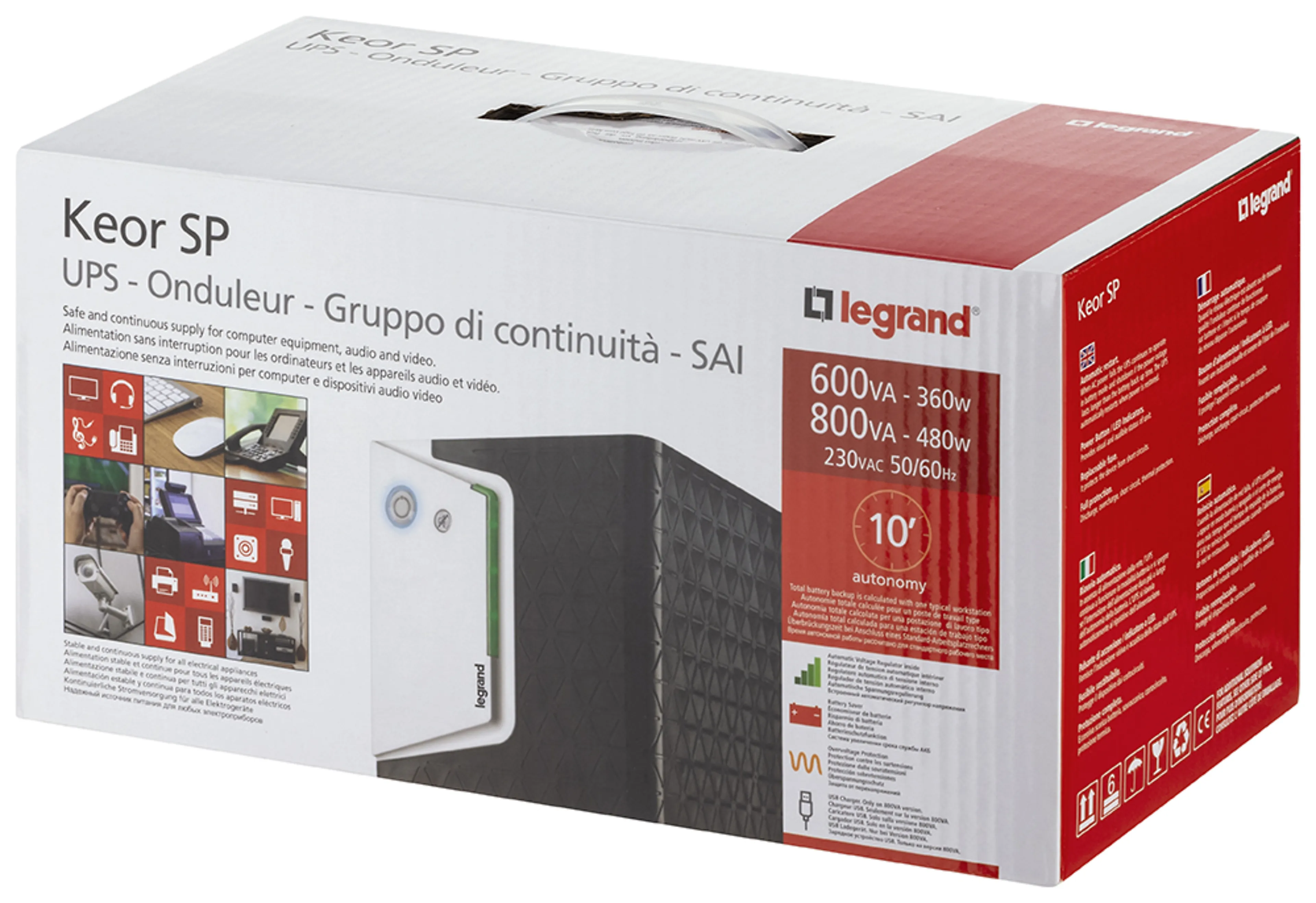 Legrand Keor ASI KEOR SP 2000 IEC - 2000VA - 1200W - Line interactive - 6x C13 - USB - VRLA 9Ah
