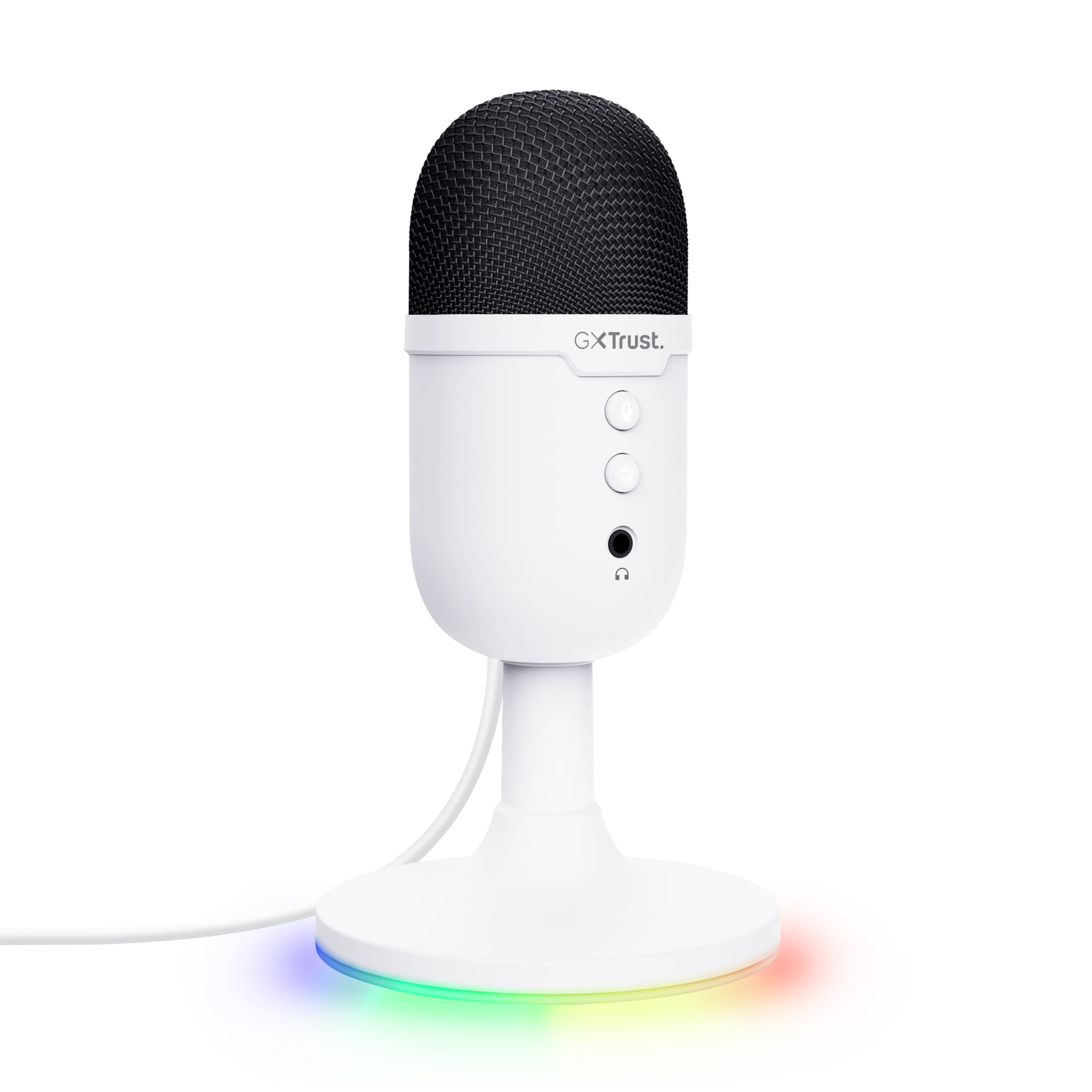 Trust GXT 234W Yunix streaming microfoon - usb - rgb-verlichting - wit
