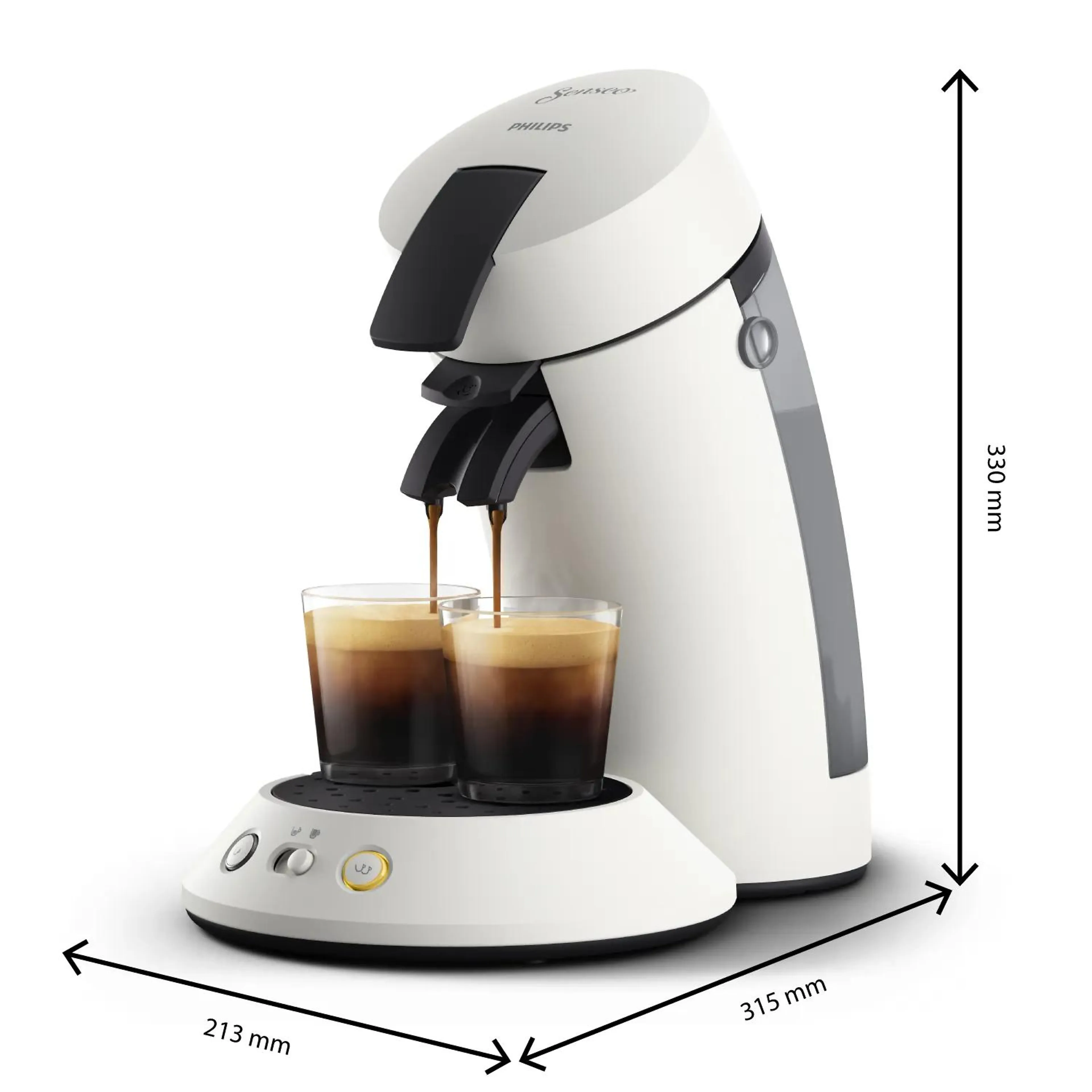 Philips Original Plus CSA210/10 - koffiemachine - wit - intensity select