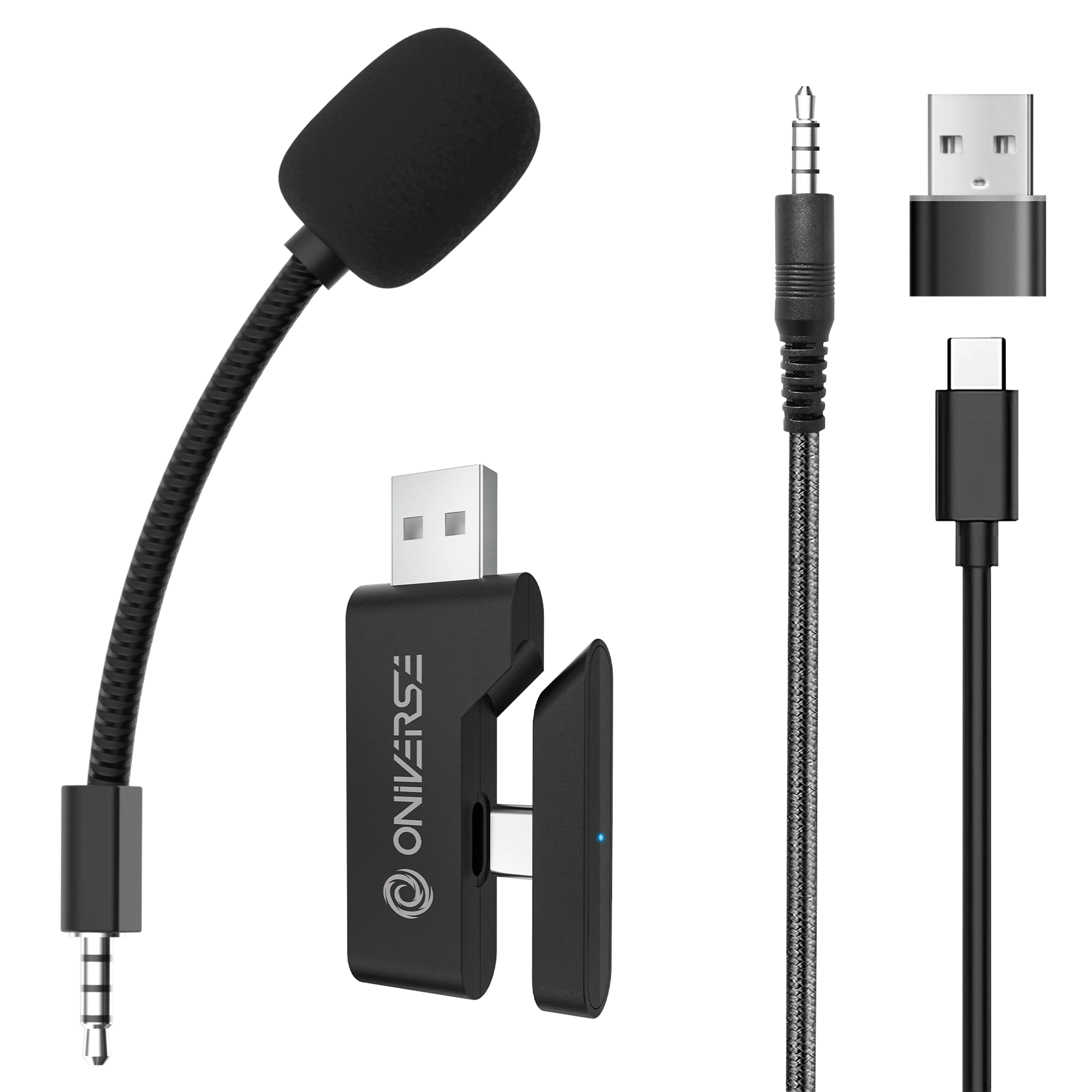 Oniverse Wireless Gaming Headset Polaris - draadloos - led - multiplatform - zwart