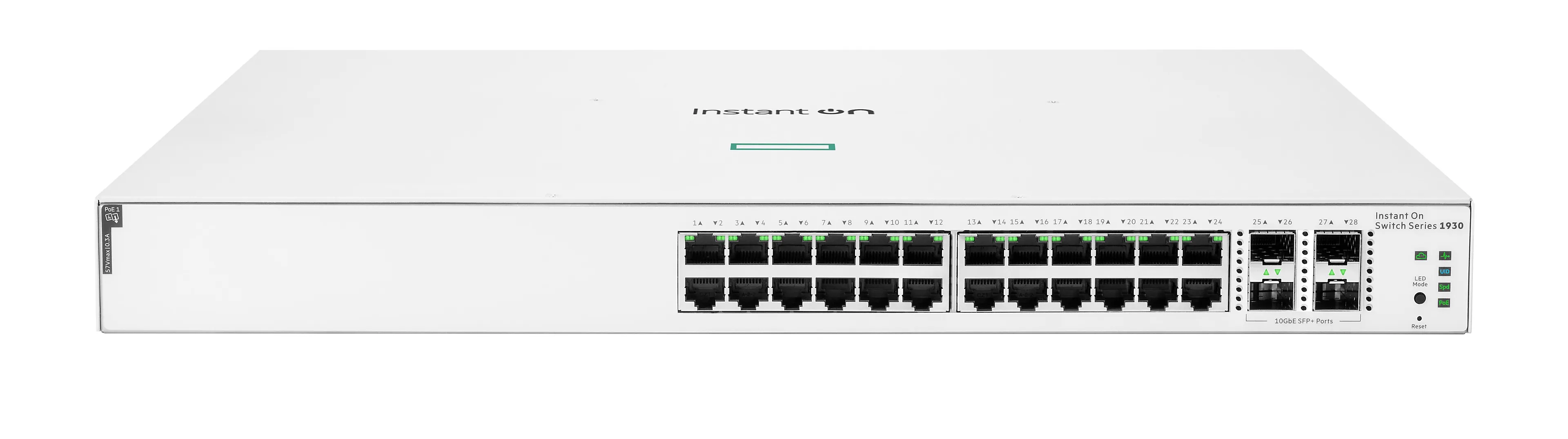 HP Enterprise Aruba Networking HPE-JL684B - 24 poorten - Class 4 PoE - 4 SFP+ - 370W