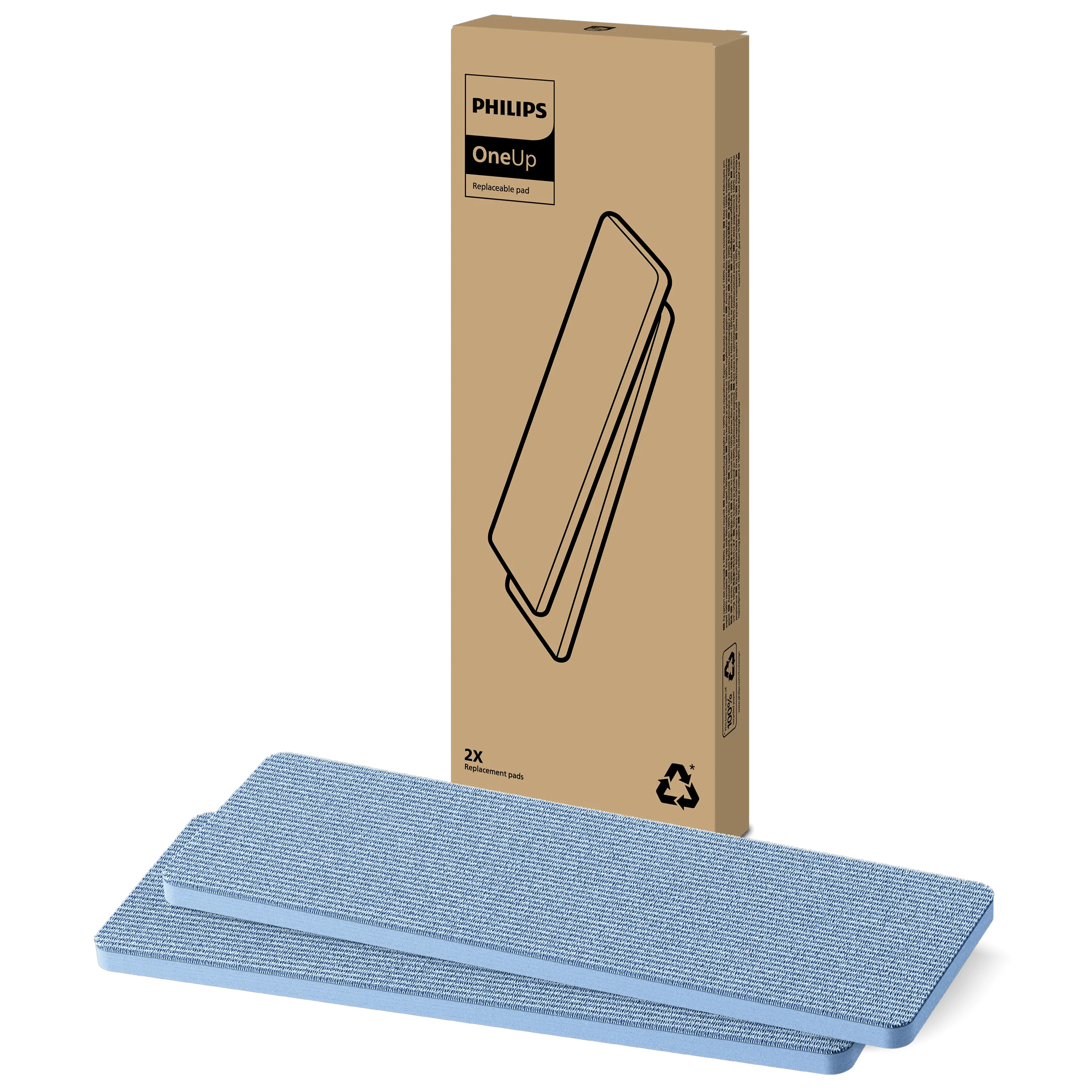 Philips OneUp-dweildoeken PHI-XV1882/20 - vervangbare pads - 2-pack