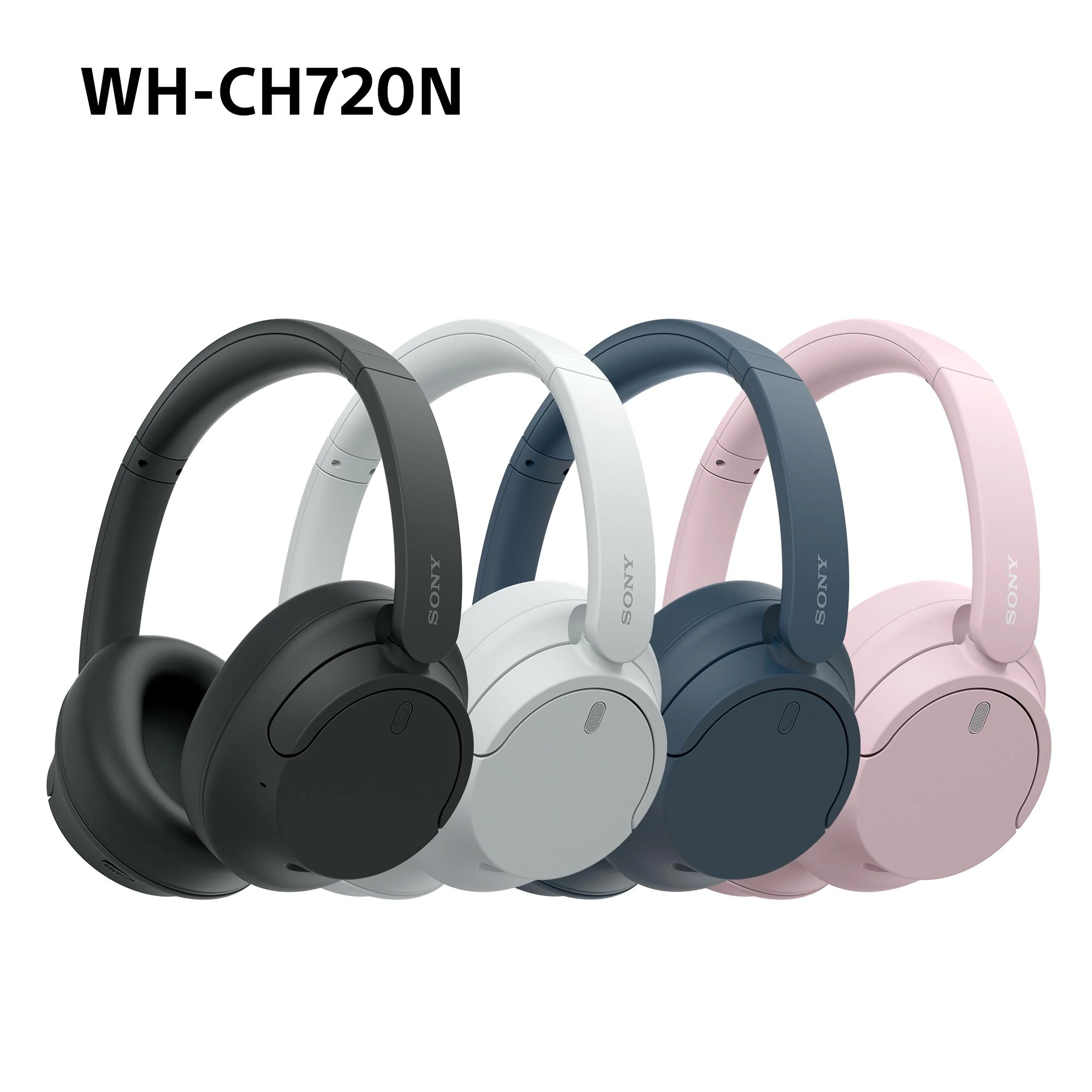 Sony draadloze over-ear koptelefoon WH-CH720N - Bluetooth 5.2 - noise cancelling - roze