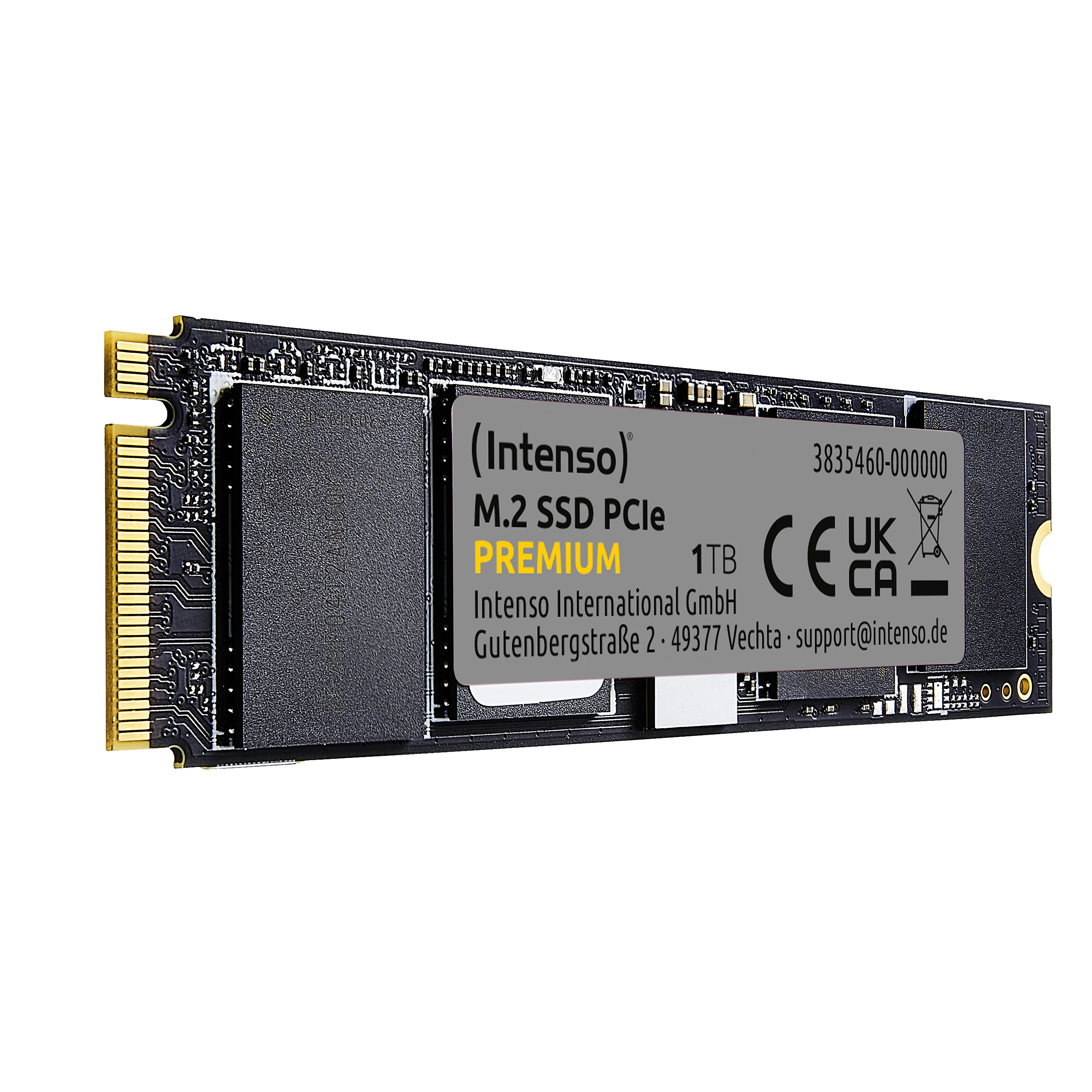 Intenso Premium M.2 PCIe SSD 1TB - NVMe 1.3 - PCIe Gen3x4 - 2100 MB/s leessnelheid
