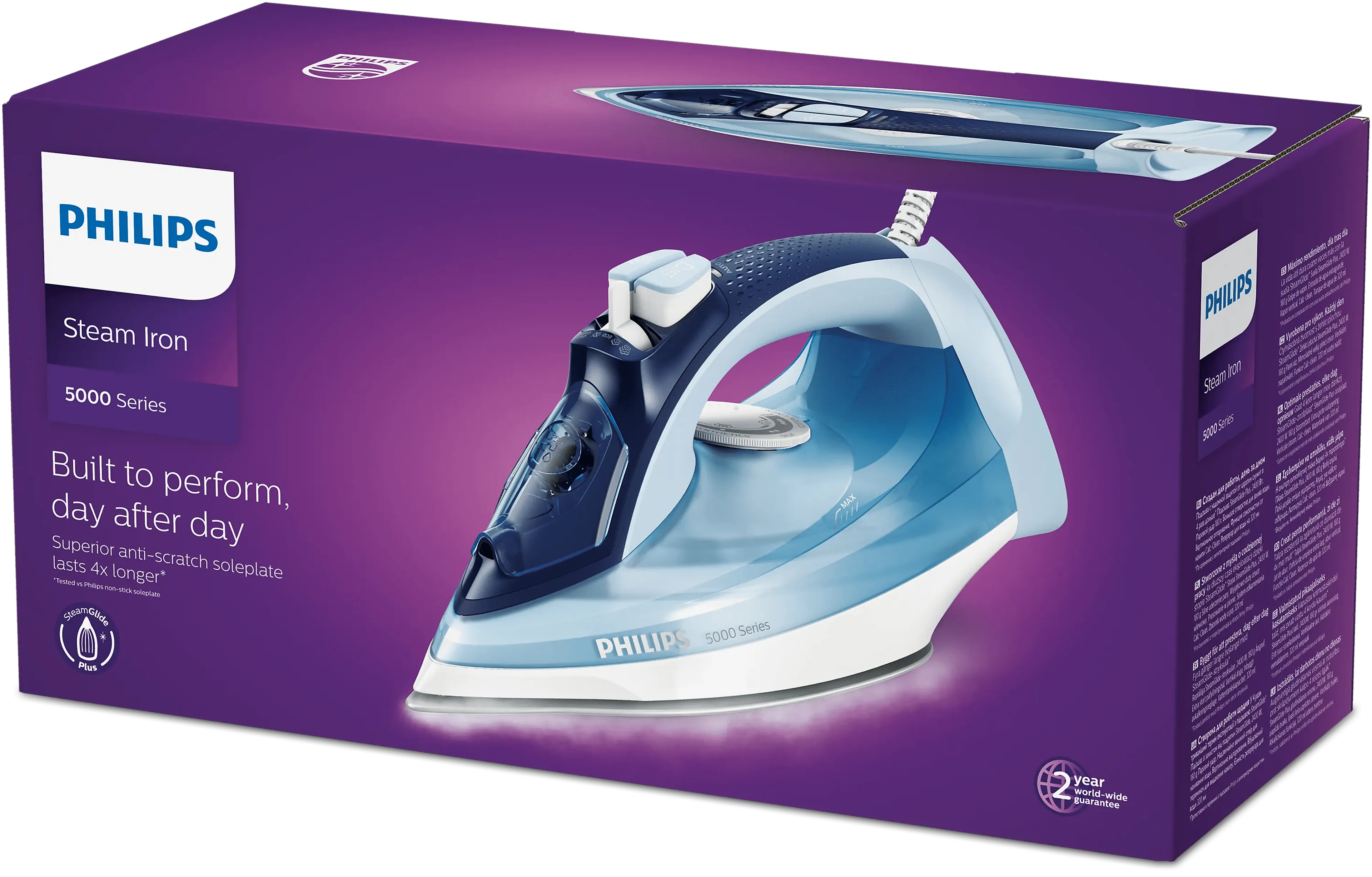 Philips 5000 series DST5030/20 - 2400W - SteamGlidePlus - CoS45g/min - SoS180g