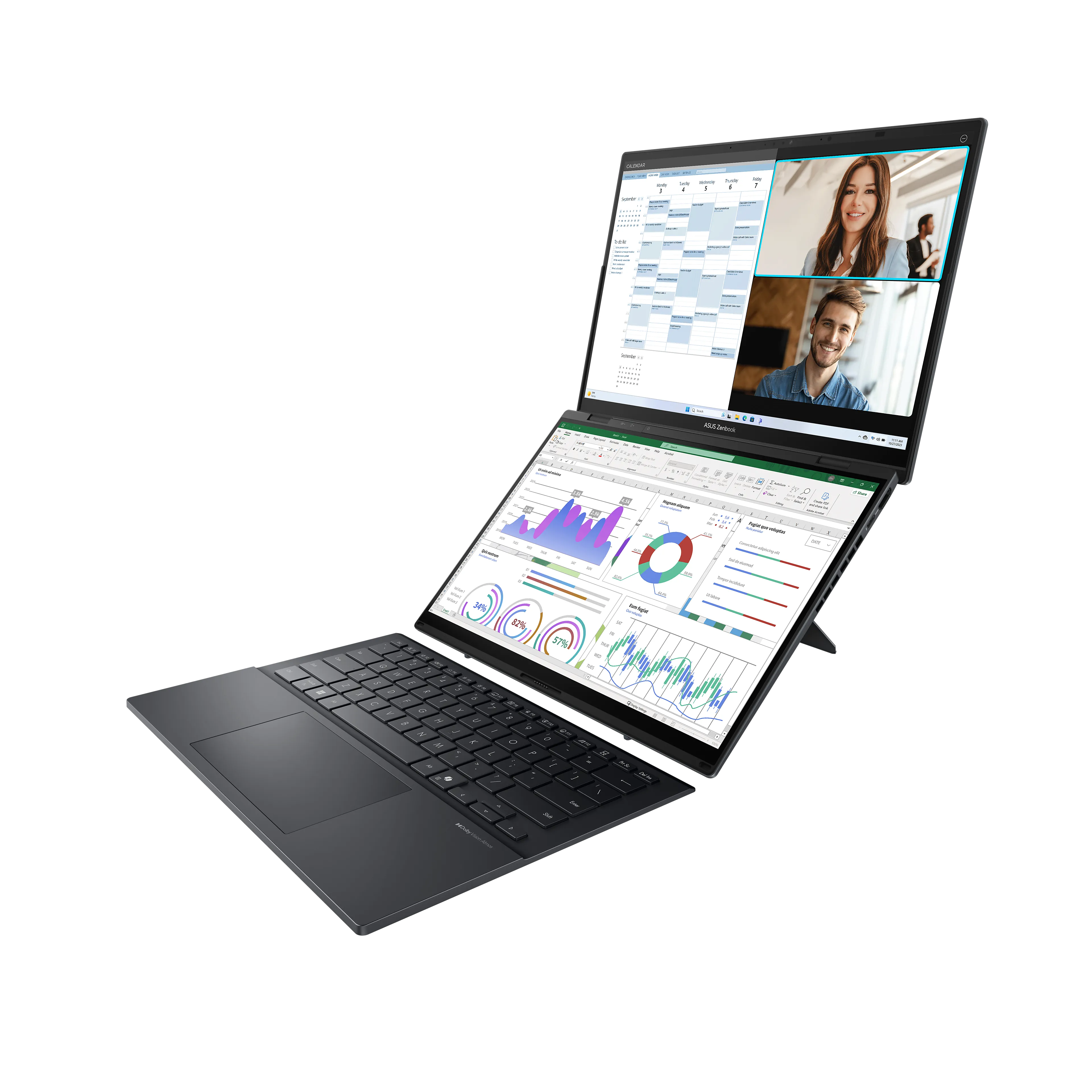 Asus Zenbook UX8406CA-QL038W duo - 14" OLED tactile - Intel Core Ultra 7 - 32Go RAM - 1To SSD