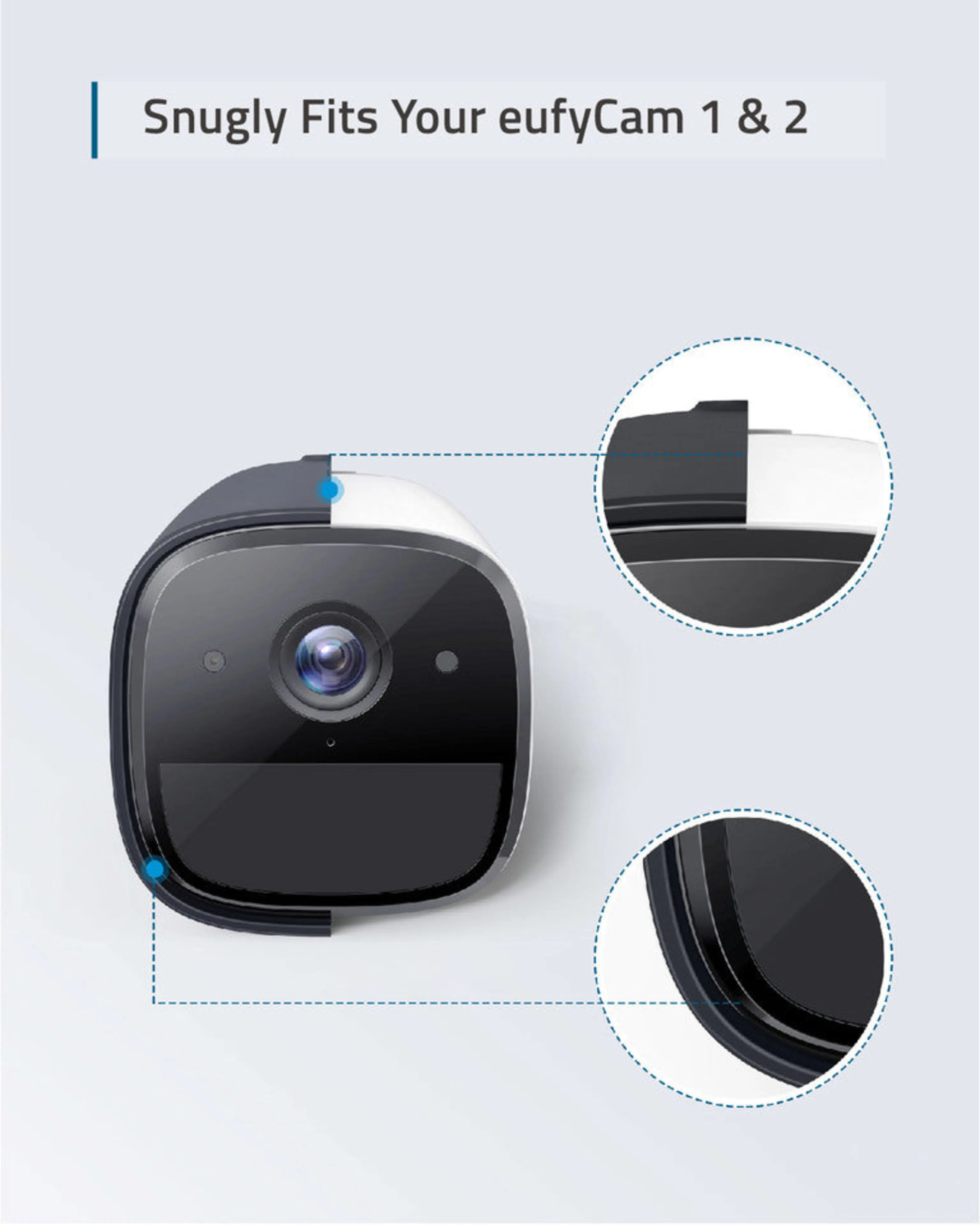 Outlet eufyCam Skin - zwart - dual pack - silicone