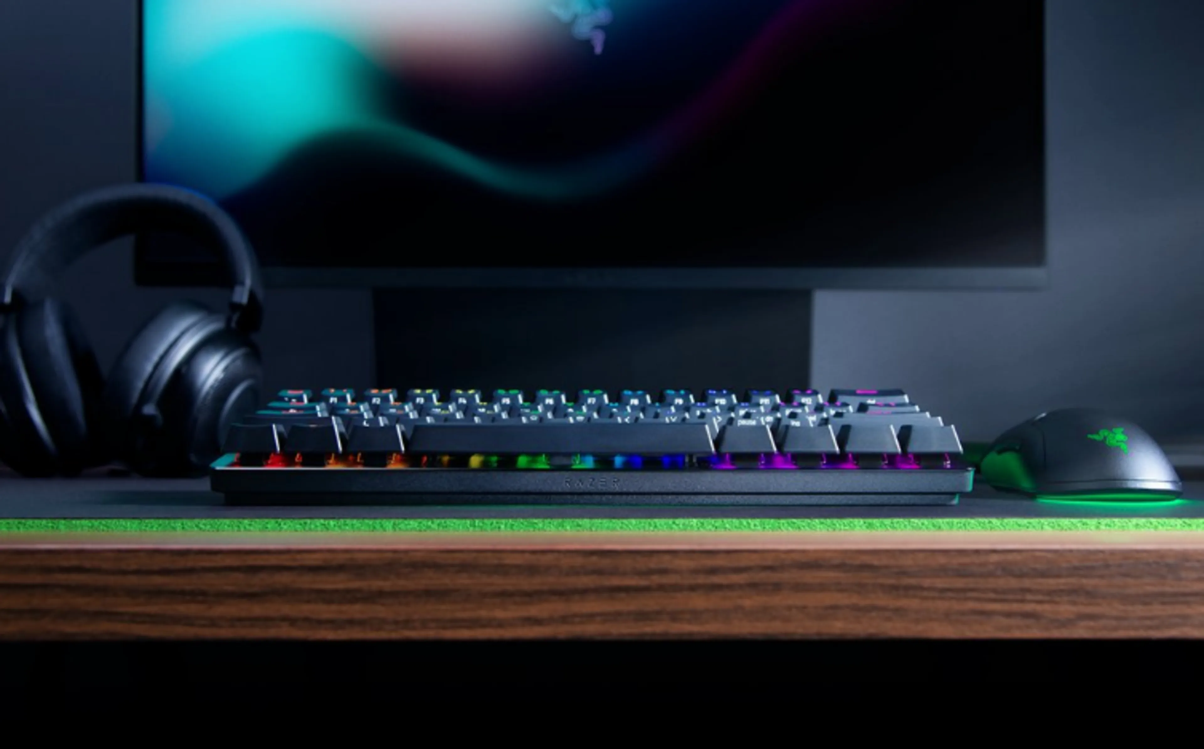 Razer Huntsman Mini - US layout - purple switch - clicky optical switch - zwart