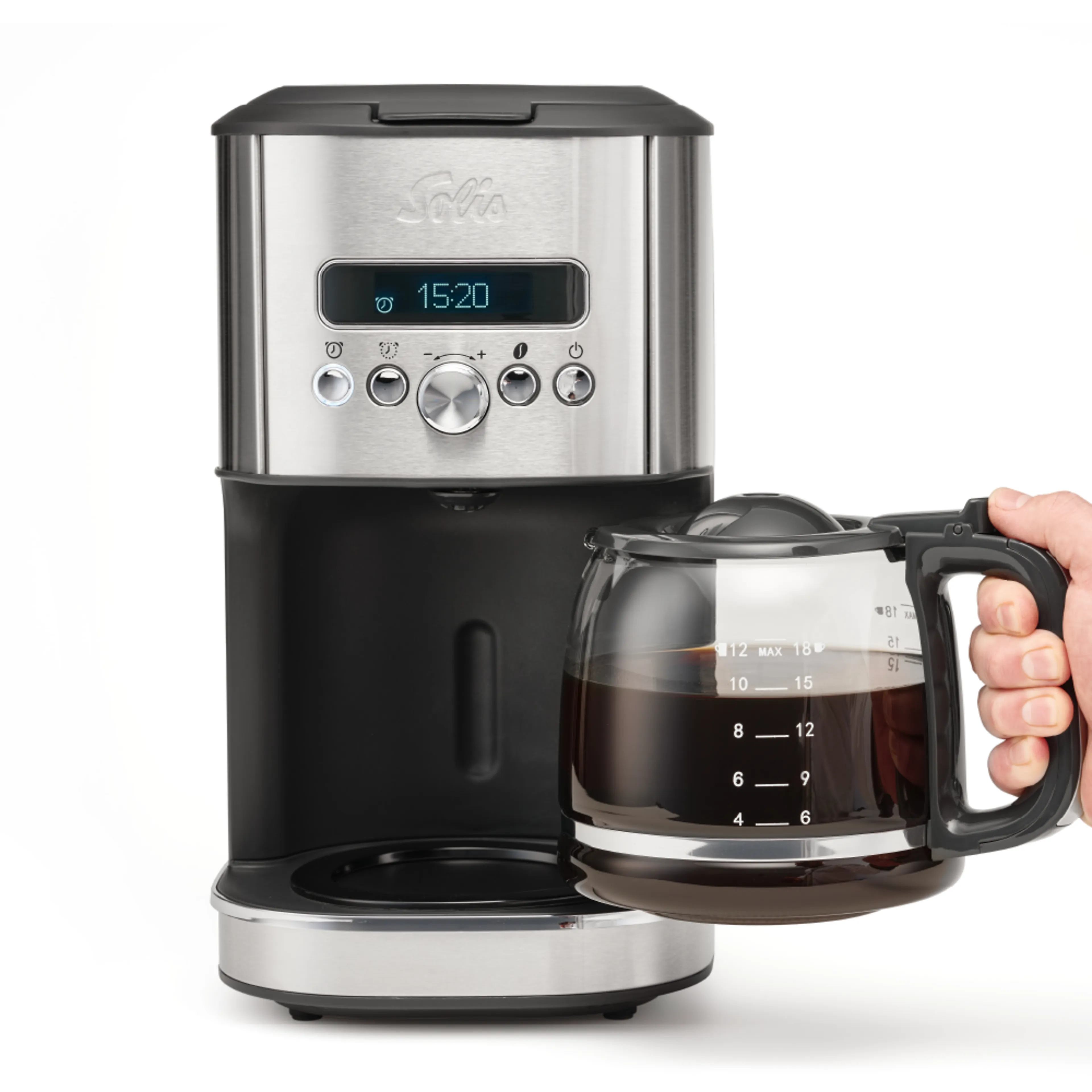 Solis Aroma Brewer - timerfunctie - staal - 1,8 liter waterreservoir
