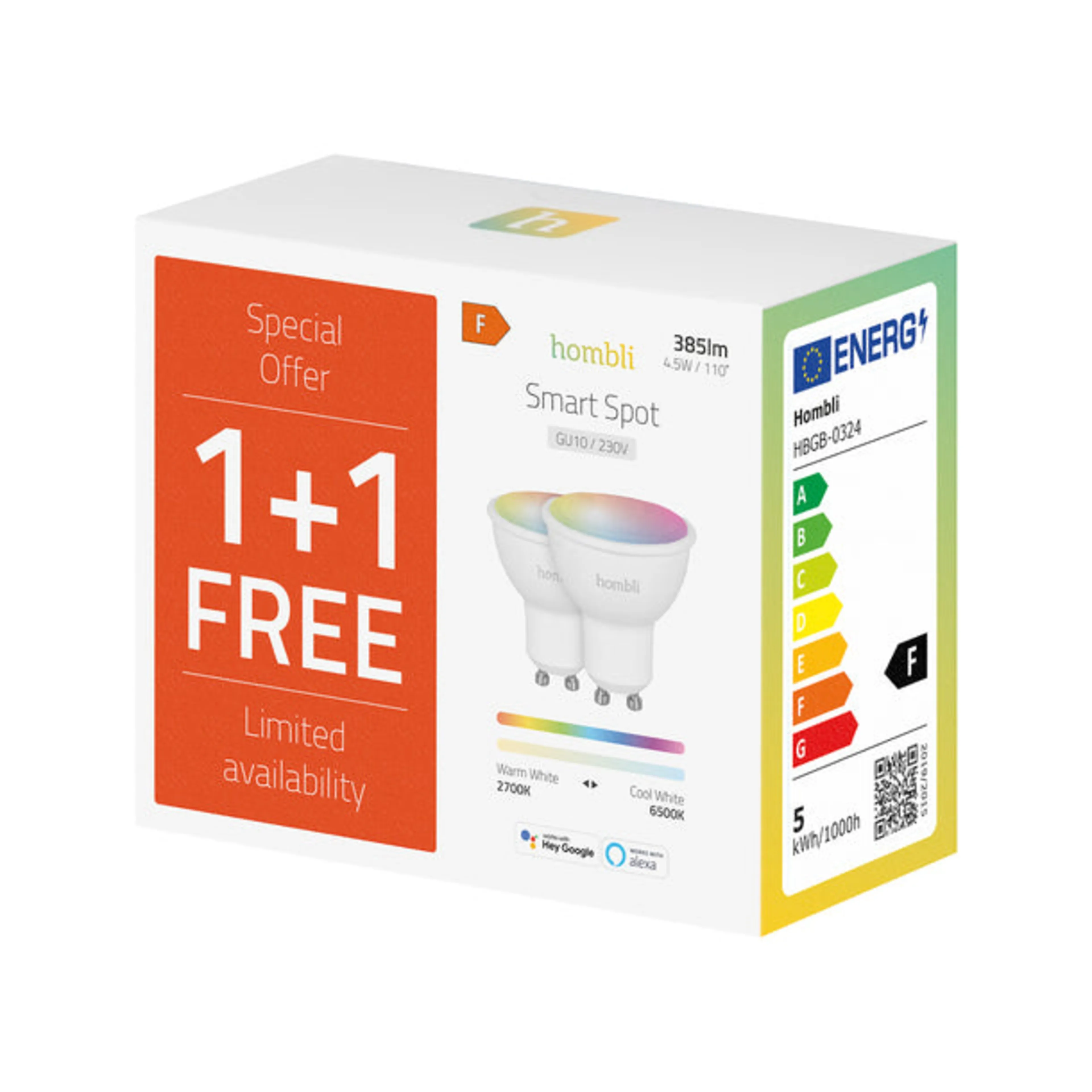 Hombli Smart Spot (5W) RGB+CCT Promo Pack V2