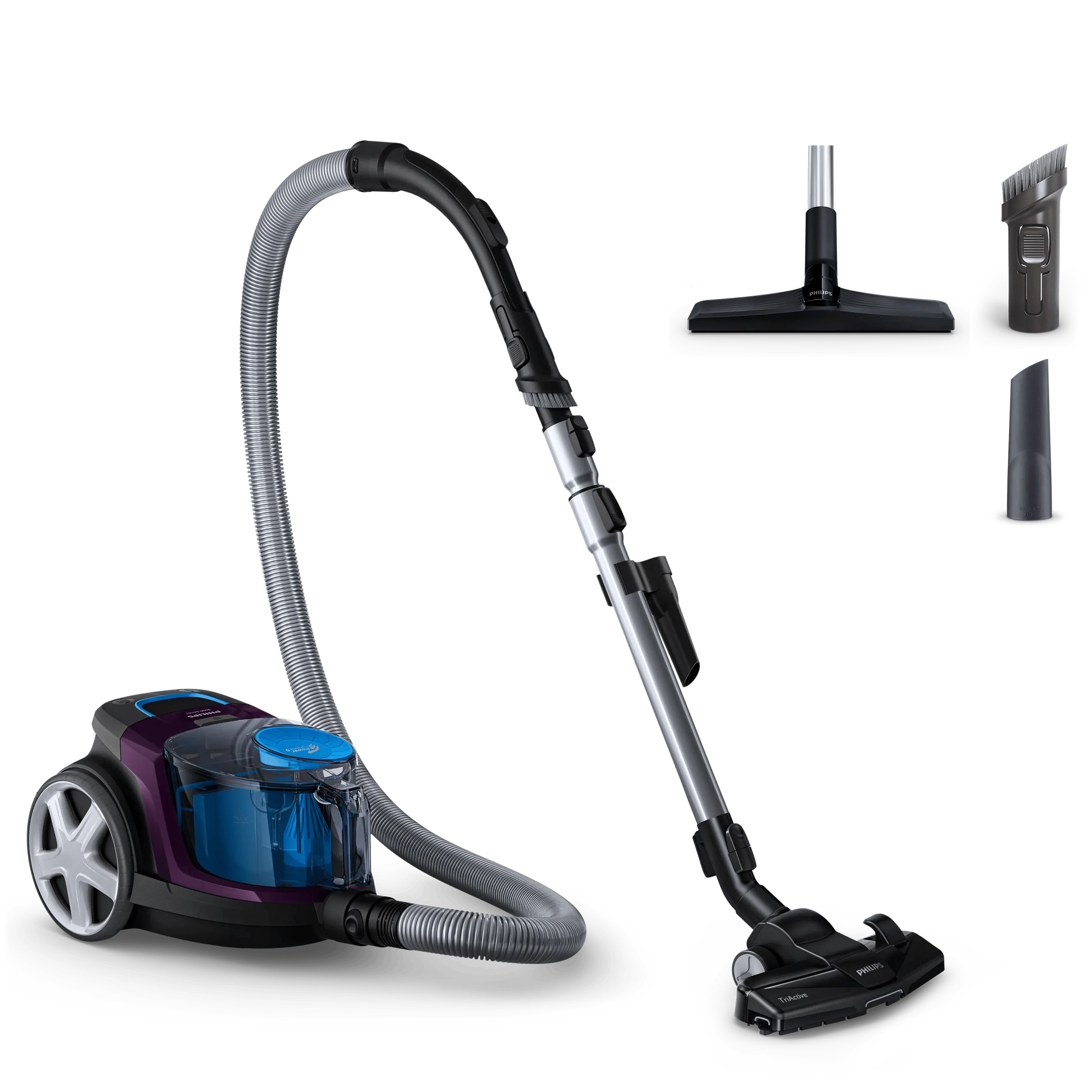 Philips 3000 series PowerPro Compact FC9333/09 - 900W - TriActive mondstuk - Hardfloor nozzle - Magic Purple