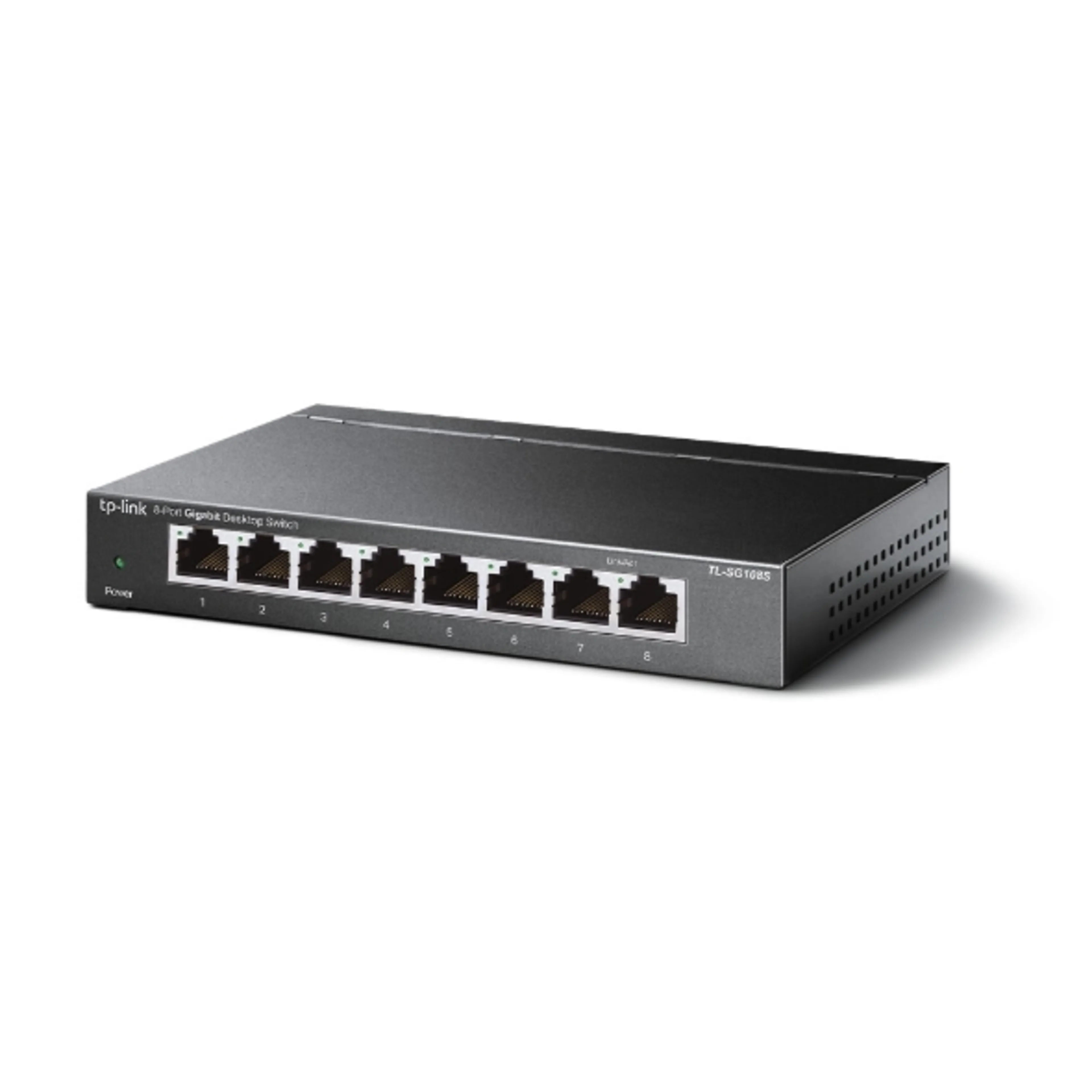 TP-Link Omada TL-SG108S - 8-poorts - 10/100/1000 Mbps - desktop switch - stalen behuizing