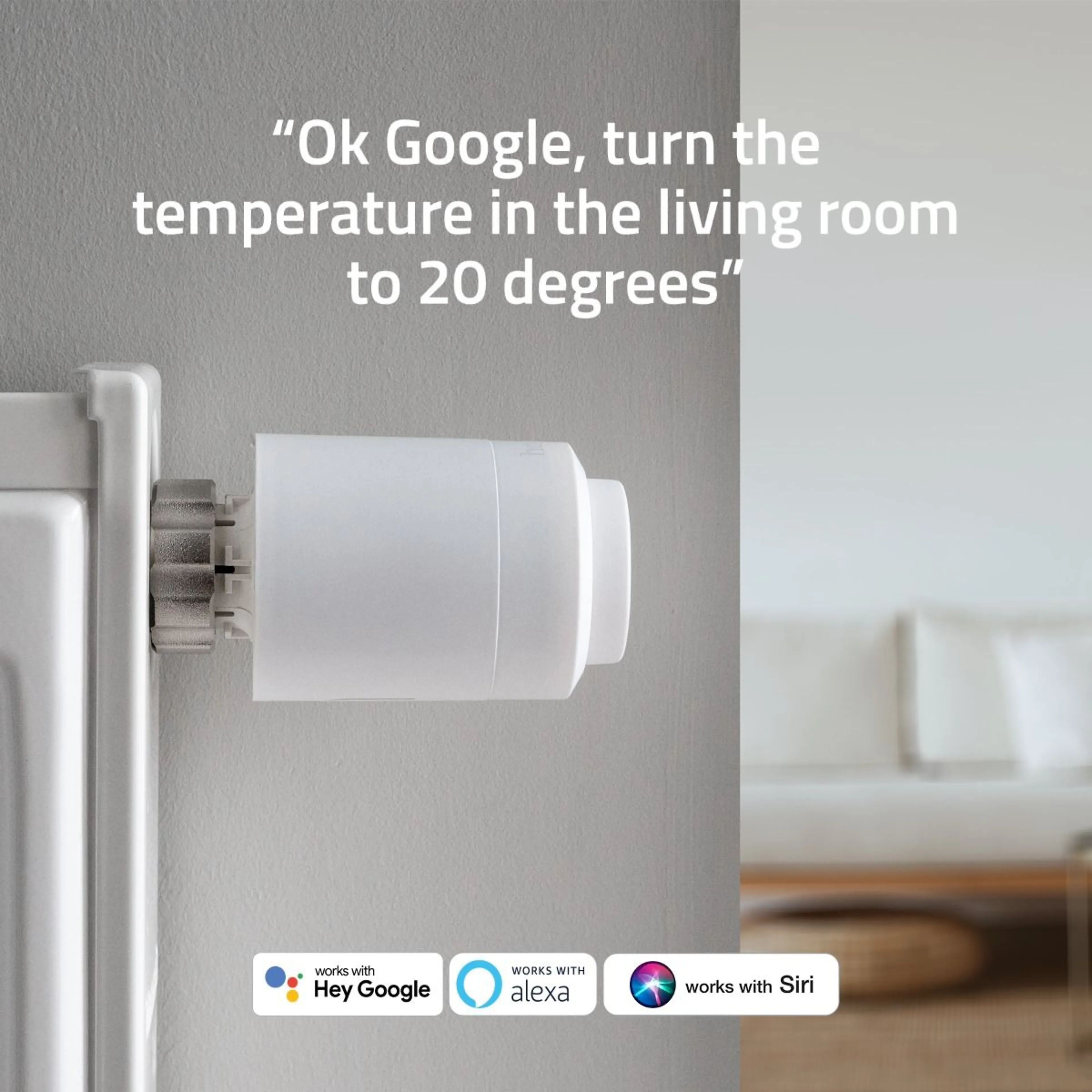 Hombli Smart BT Radiator Thermostat Add-on - bluetooth - IP21 - led display - M30 x 1.5 mm