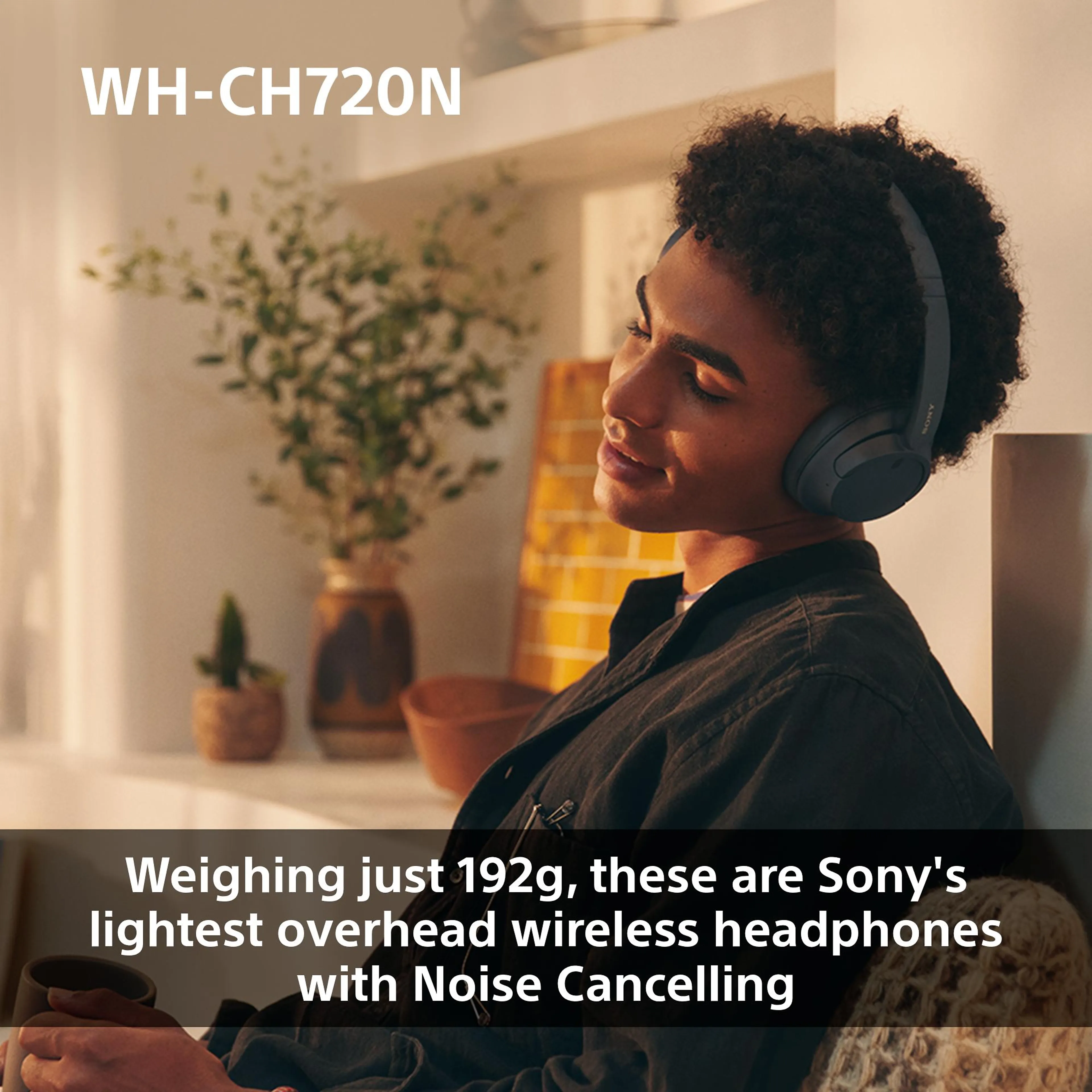 Sony draadloze over-ear koptelefoon WH-CH720N - Bluetooth 5.2 - noise cancelling - roze