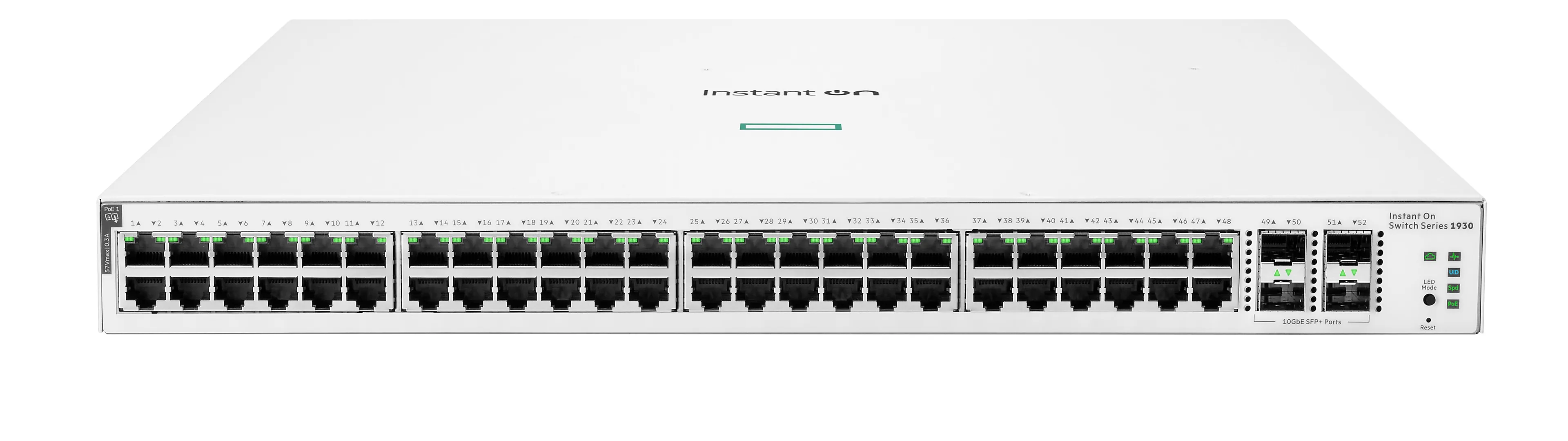 HP Enterprise Aruba Networking HPE-JL686B - 48 poorten - Class4 PoE - 4 SFP/SFP+ - 370W