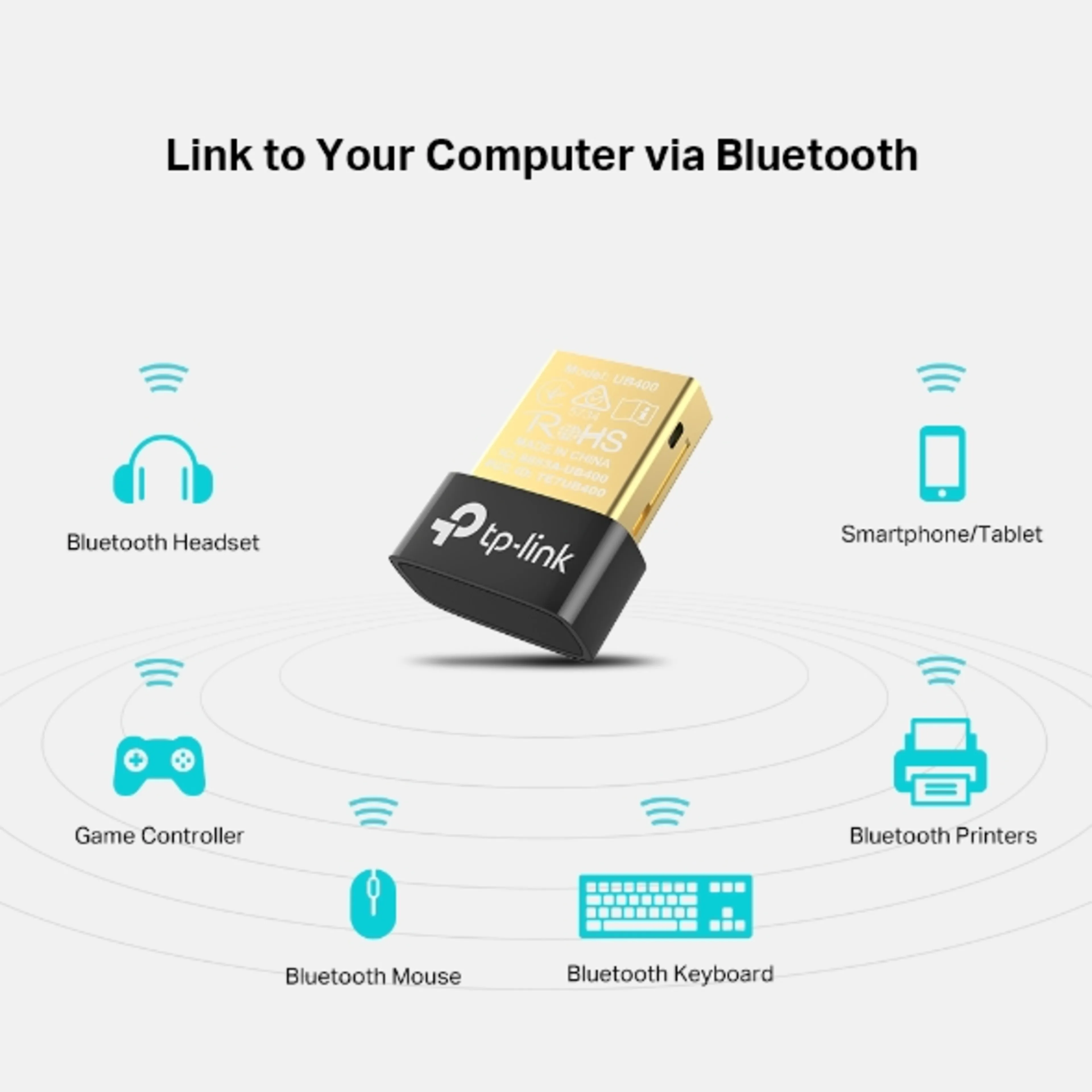 TP-Link Bluetooth Nano USB Adapter UB400 - bluetooth 4.0 - USB 2.0 - nano size