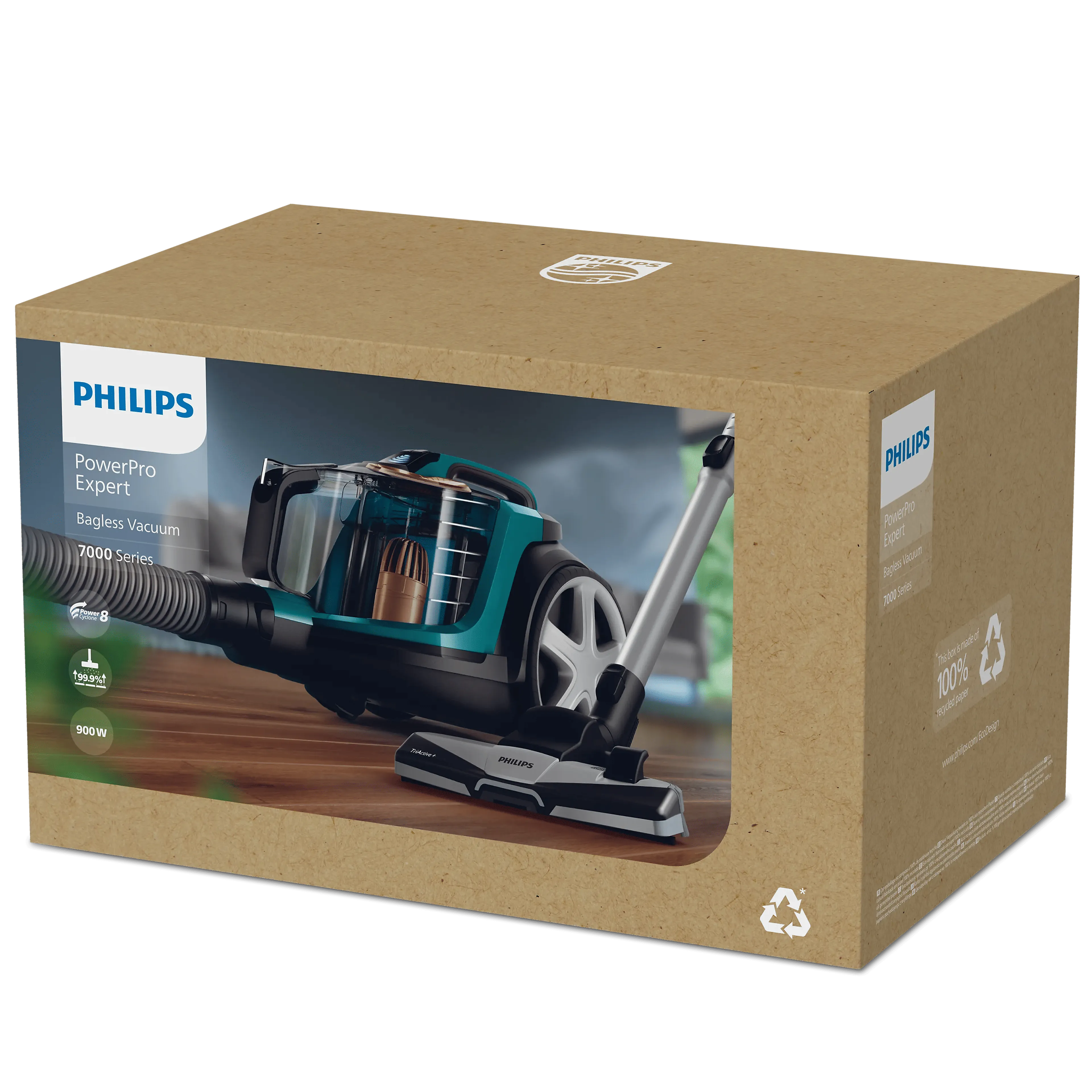 Philips PowerPro Expert Aspirateur sans sac 900W PowerCyclone 8 bac 2L rayon 10m