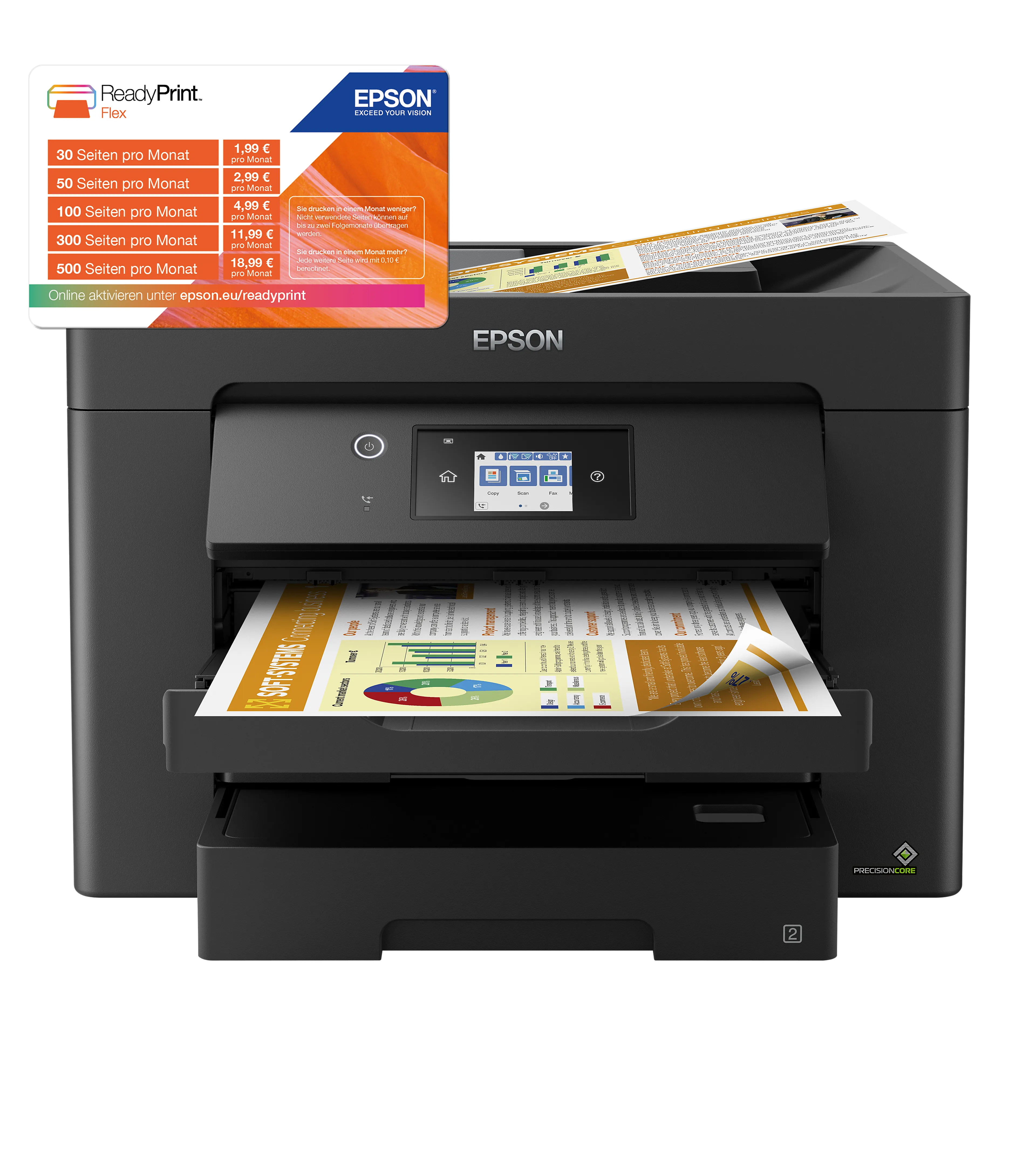 Epson WorkForce WF-7830DTWF - multifonction A3 - impression recto verso - chargeur automatique 50 pages