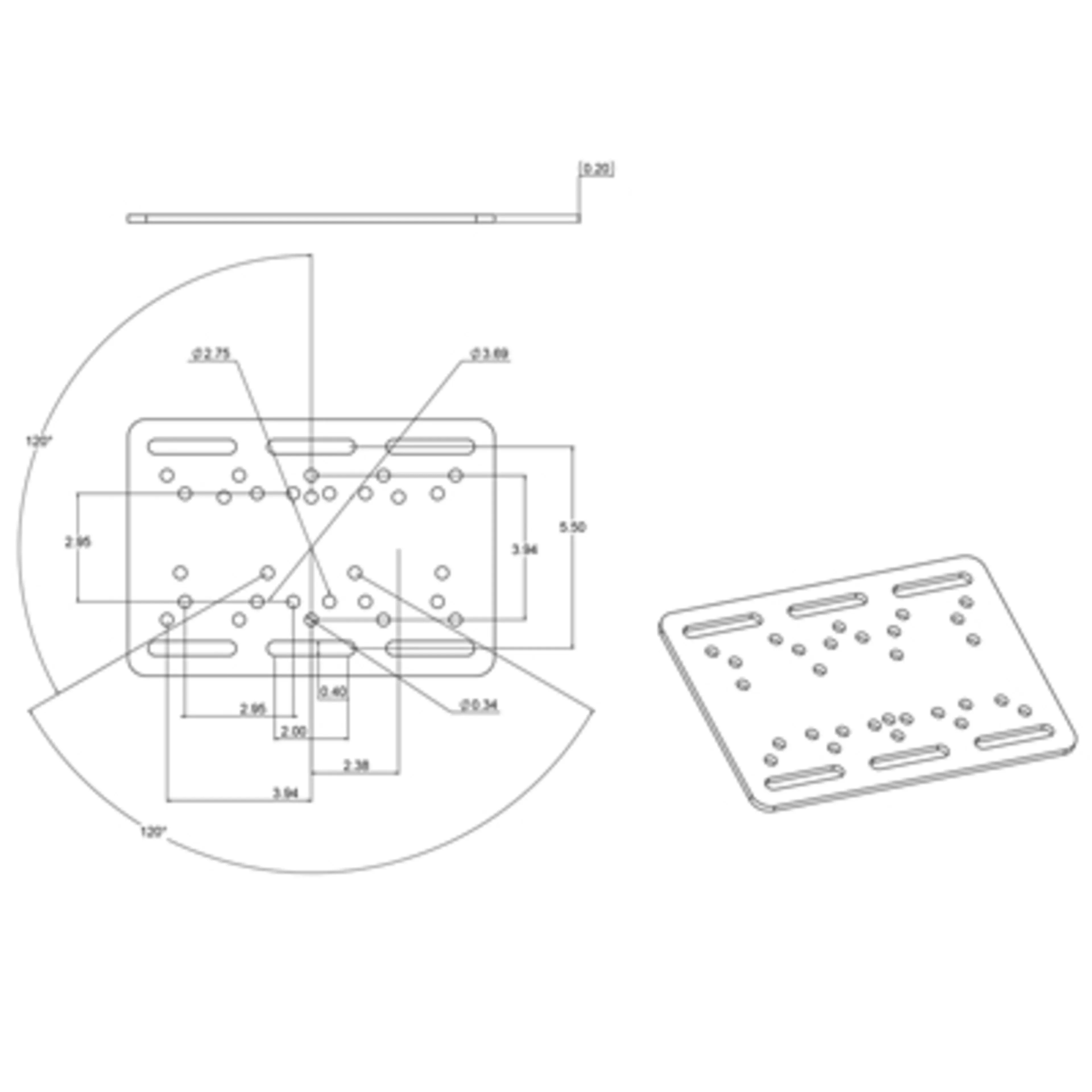RAM Mounts RAM Lift Truck Mounting Plate with Base