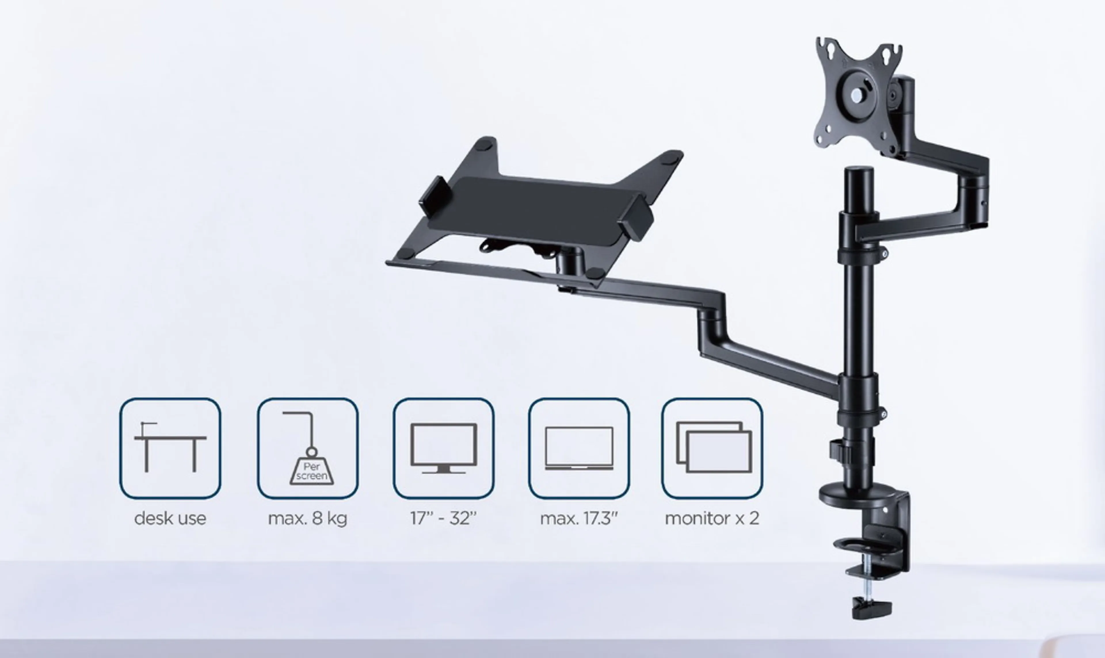 Gembird support mural d'écran MA-DA-04 - 13''-32'' - jusqu'à 9 kg - VESA compatible