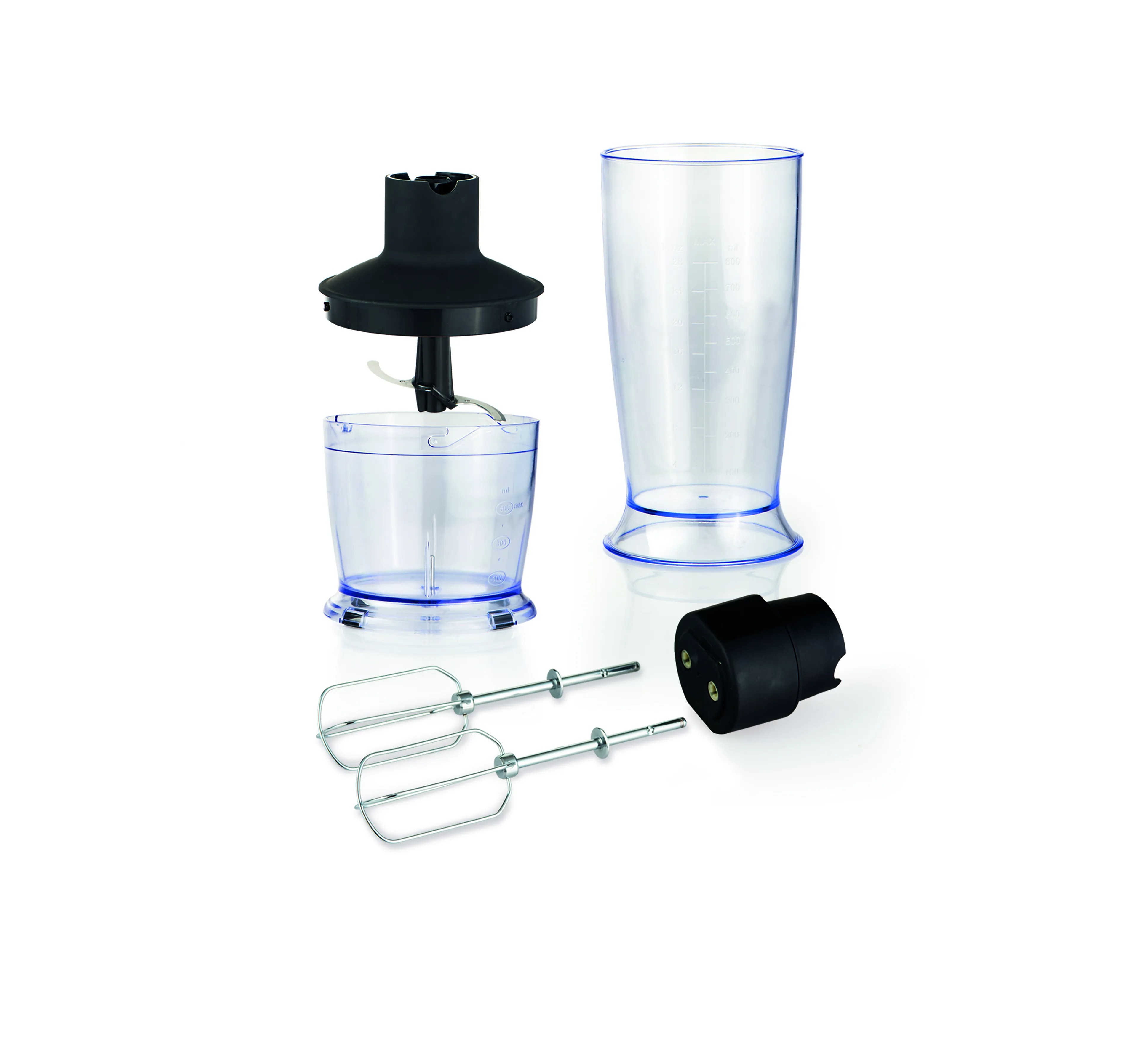 Fritel Accessoireset HB 2870 - maatbeker 800 ml - hakmolen 500 ml - 2 metalen kloppers