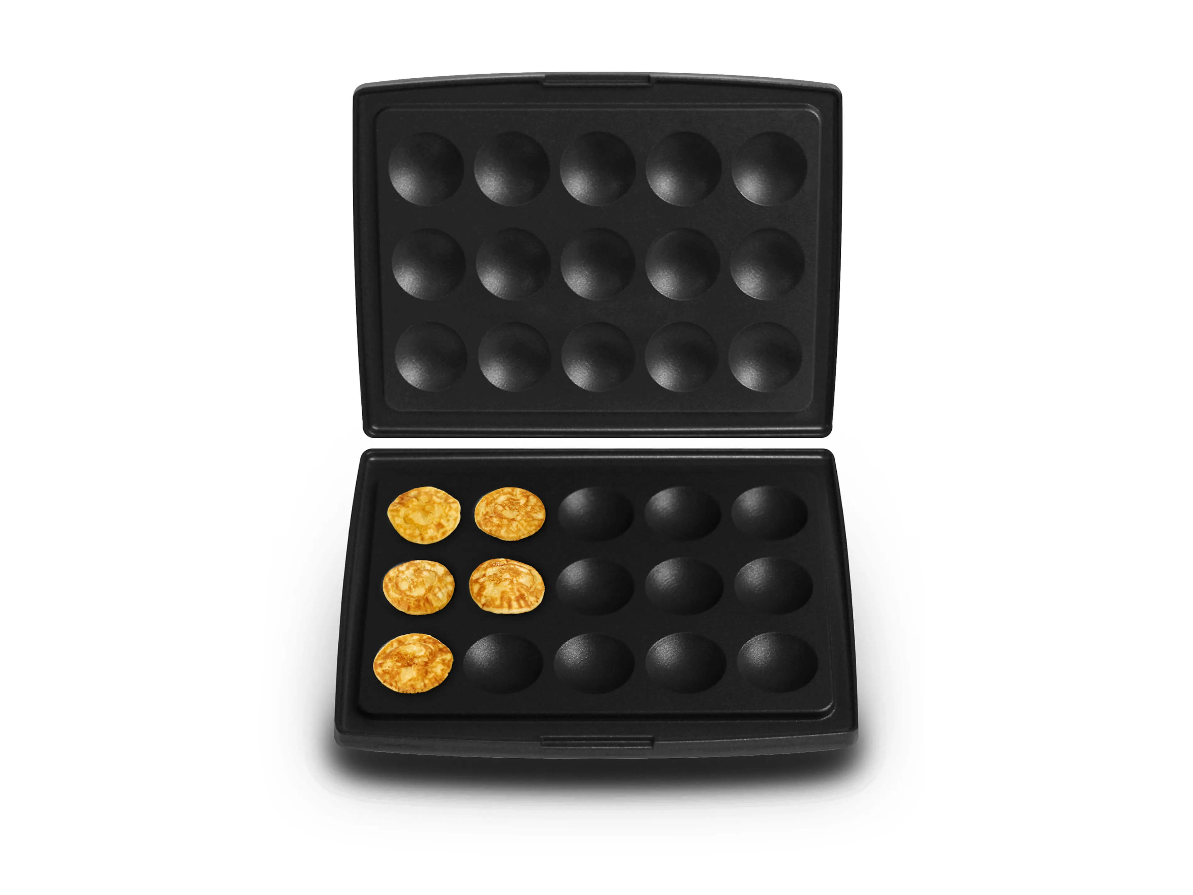 Fritel set bakplaten geschikt voor 15 poffertjes of blini