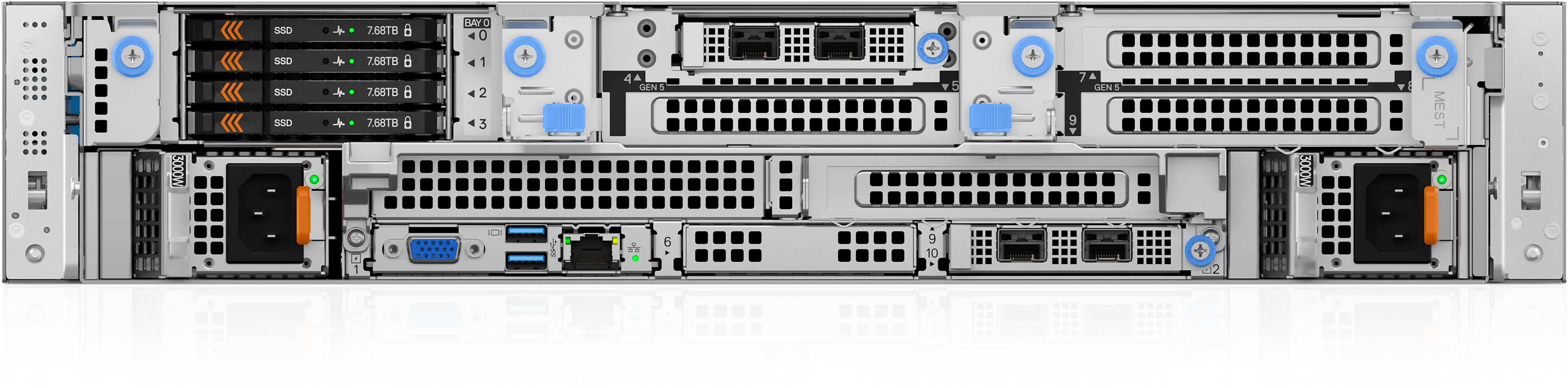 Dell PowerEdge R570 - Intel Xeon 6517P - 32Go RAM - 1920Go SSD - 2 x 1100W alimentation