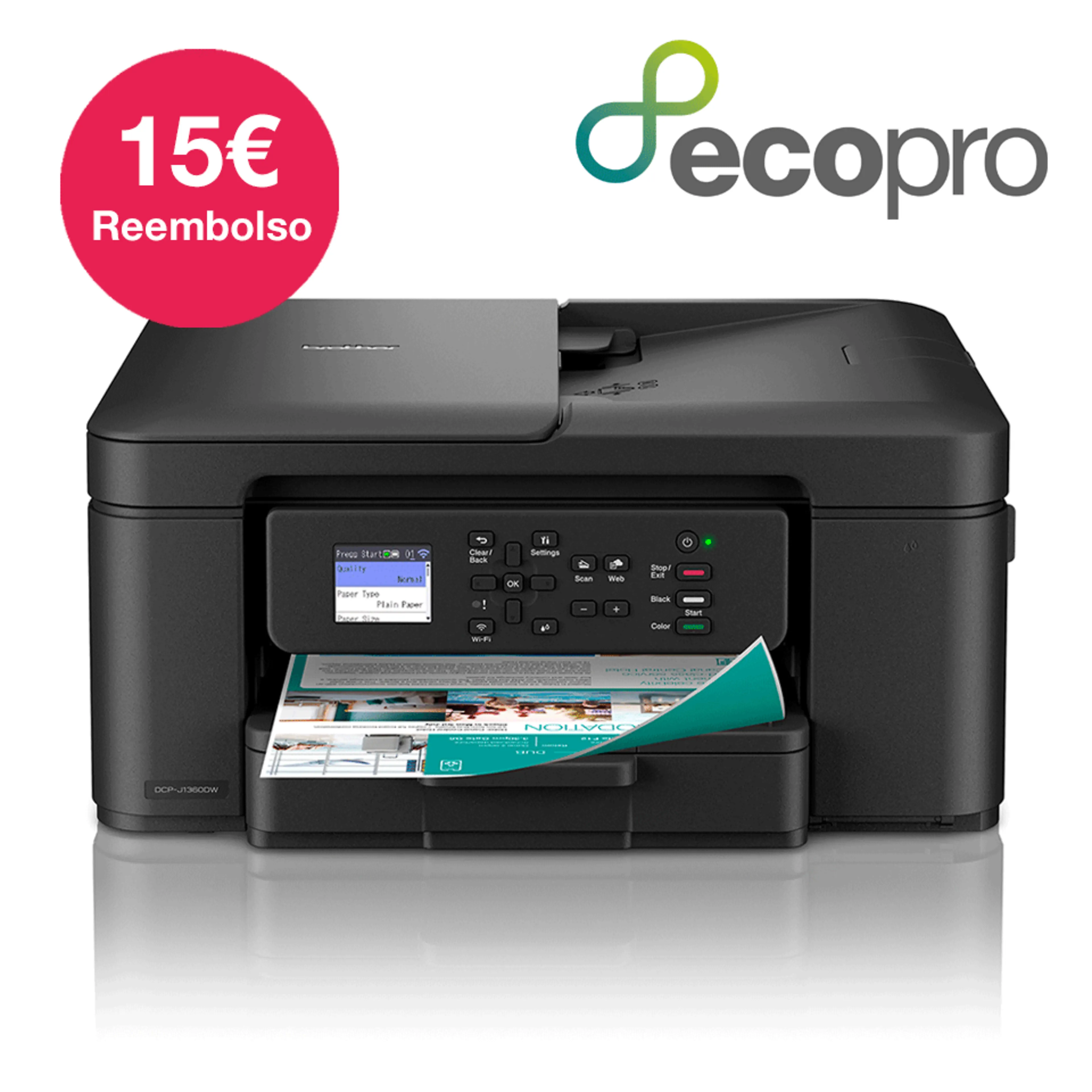 Brother DCP-J1360DW all-in-one kleureninkjetprinter - draadloos - lcd kleurenscherm - papierlade 150 vel