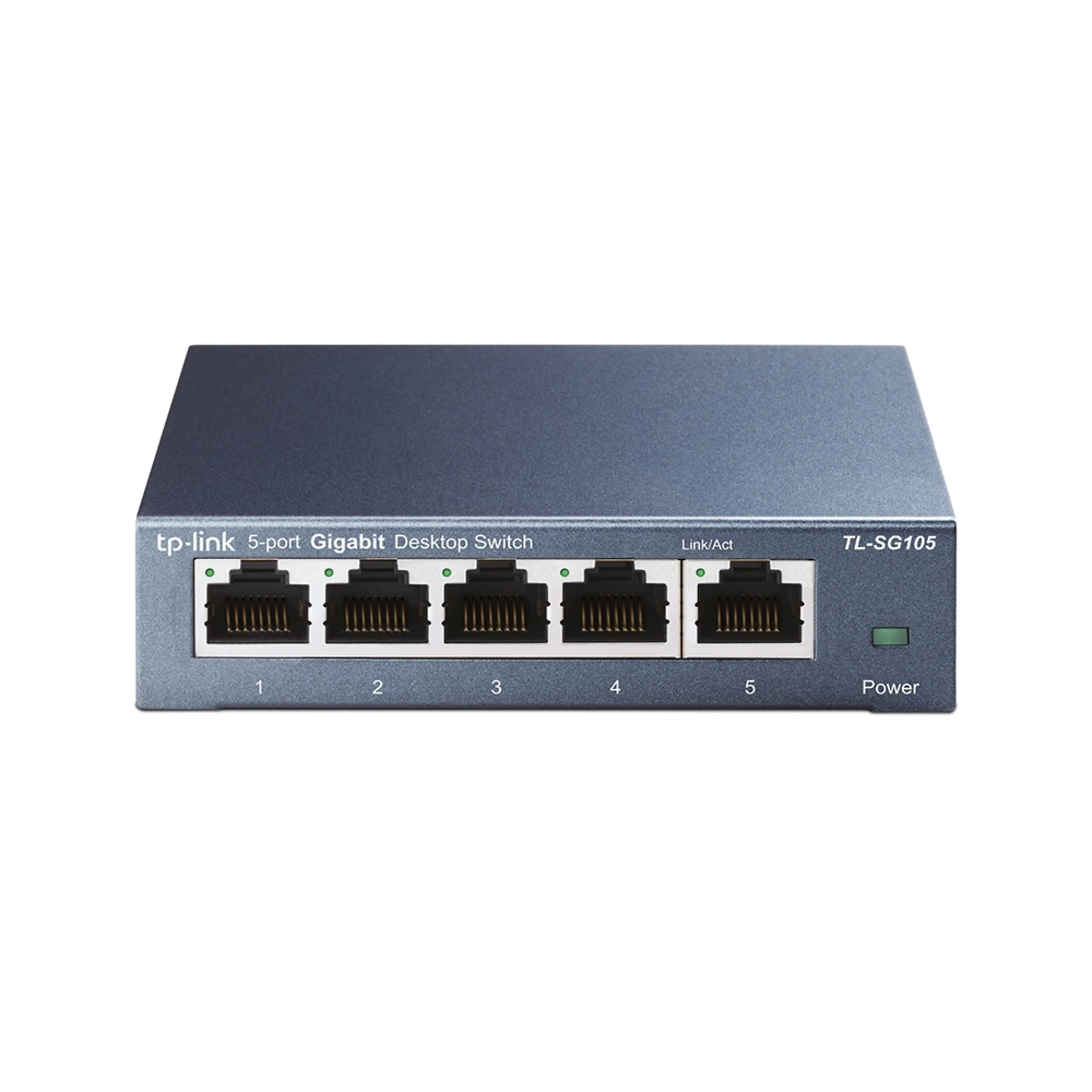 TP-Link Gigabit Switch TL-SG105 - 5 poorten - 10/100/1000 Mbps - metalen behuizing