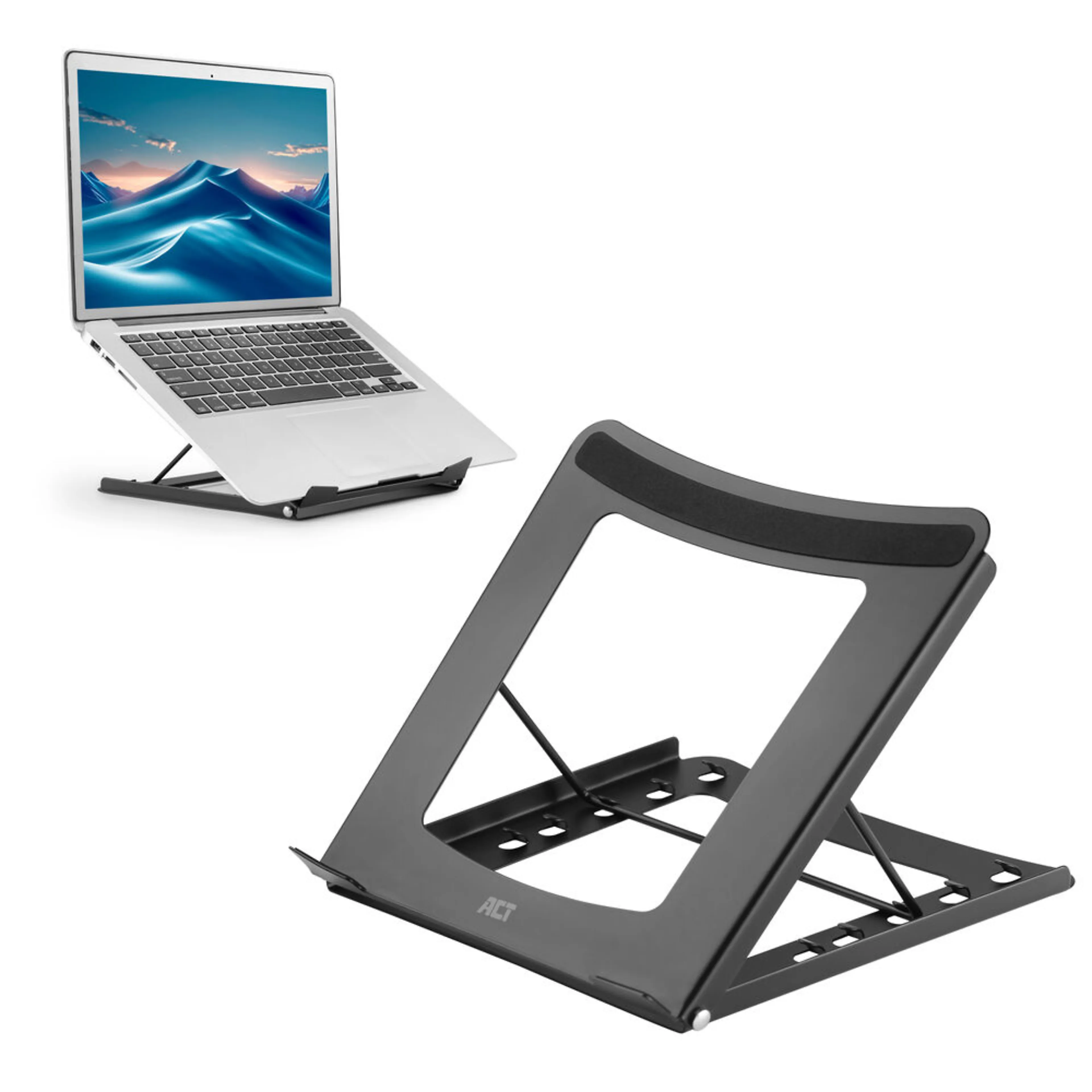 ACT laptopstandaard AC8145 - inklapbaar - hoogte verstelbaar 5 standen