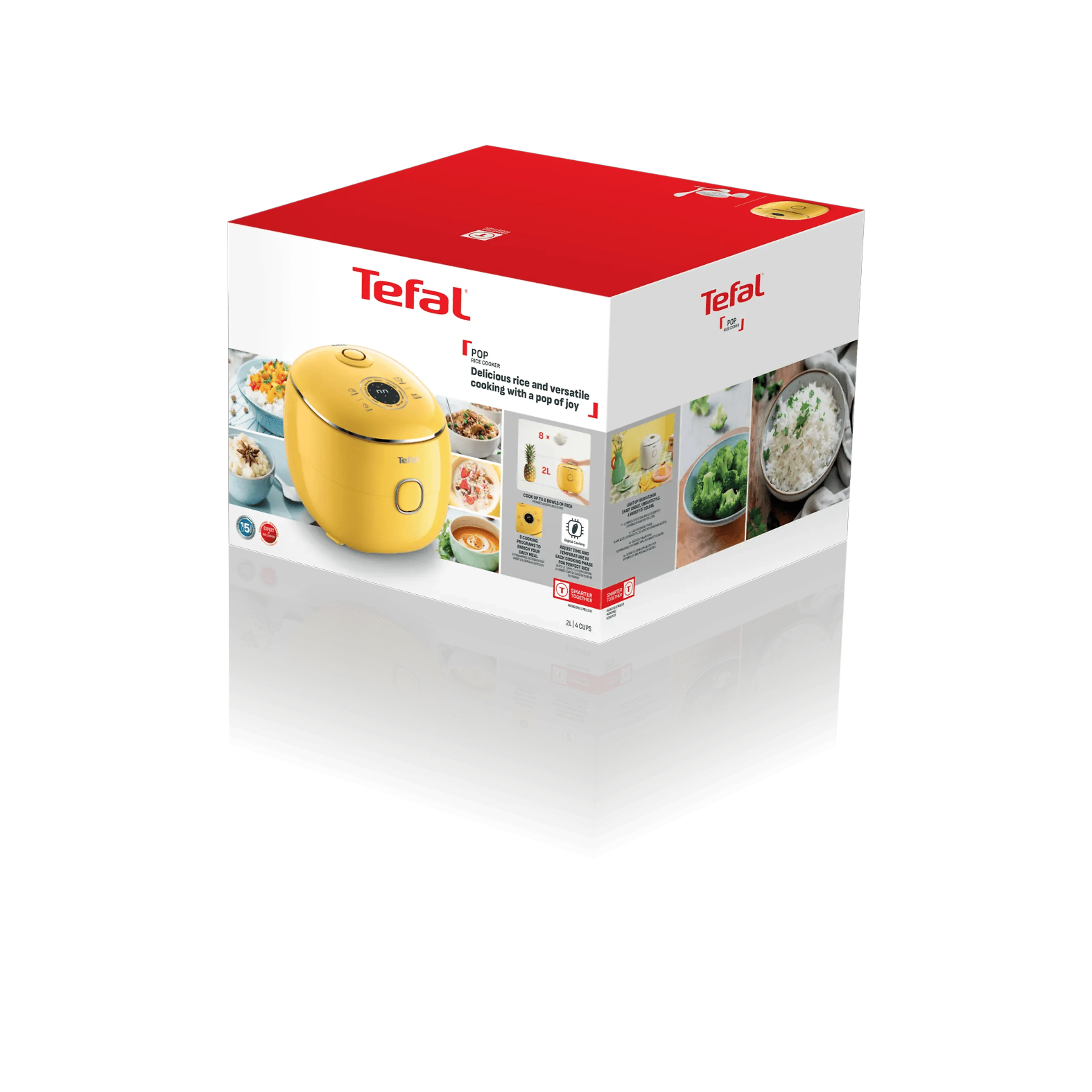 Tefal pop mini rijstkoker RK5352 - 2L - 8 programma’s - 24 uur uitgestelde start