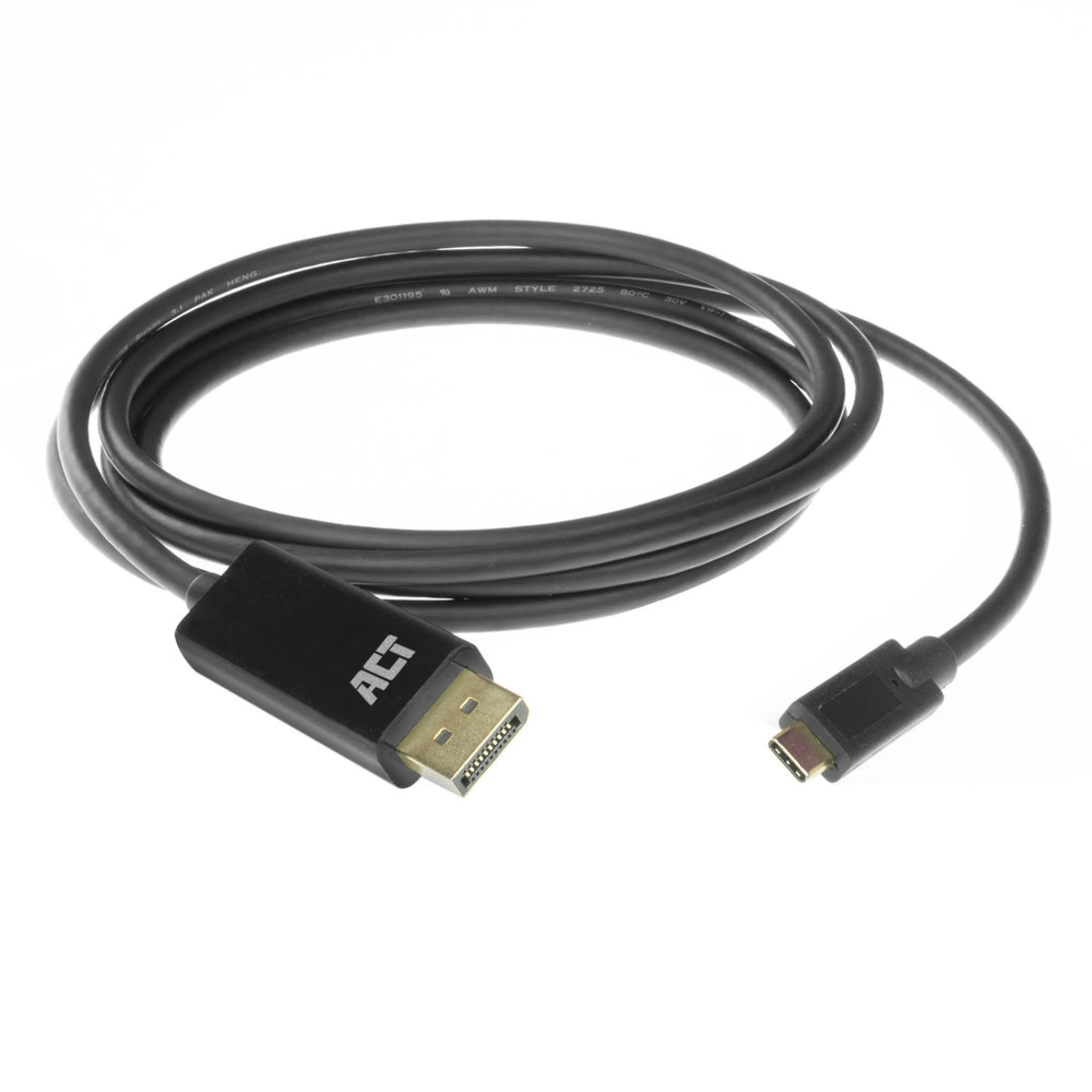 ACT USB-C naar DisplayPort kabel AC7325 - 2 meter - 4K @ 60Hz