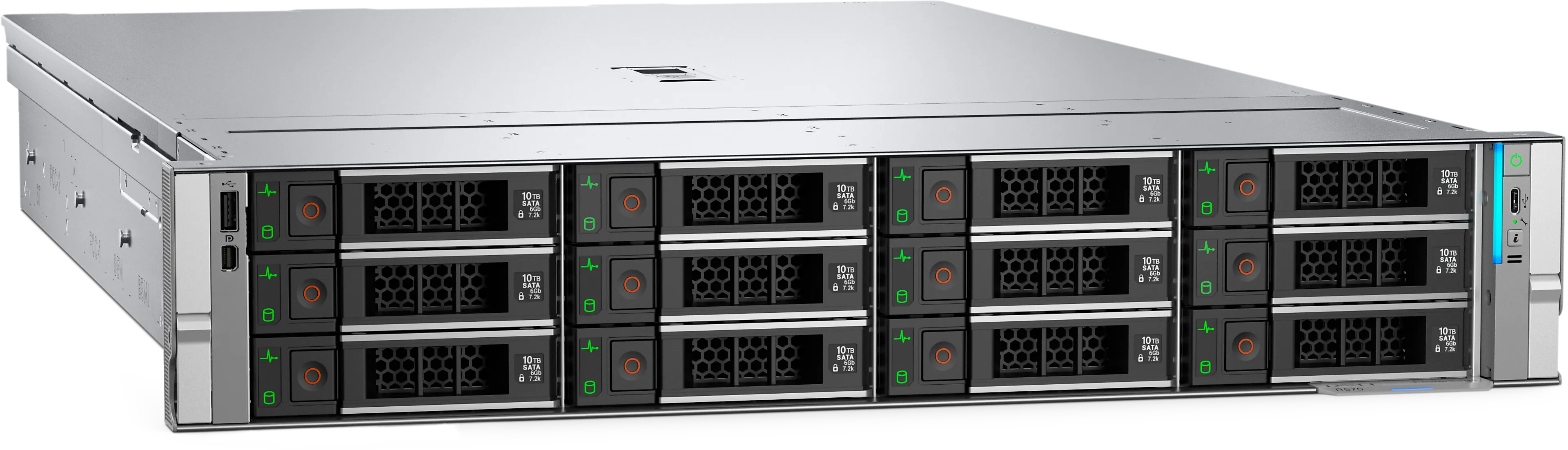 Dell PowerEdge R570 - Intel Xeon 6517P - 32Go RAM - 1920Go SSD - 2 x 1100W alimentation