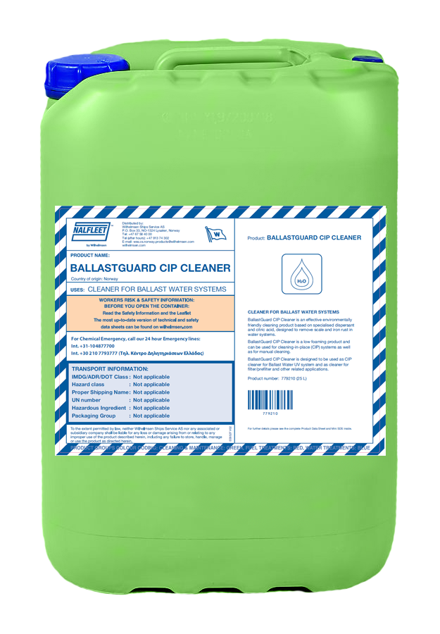 BALLASTGUARD CIP CLEANER 25 LTR